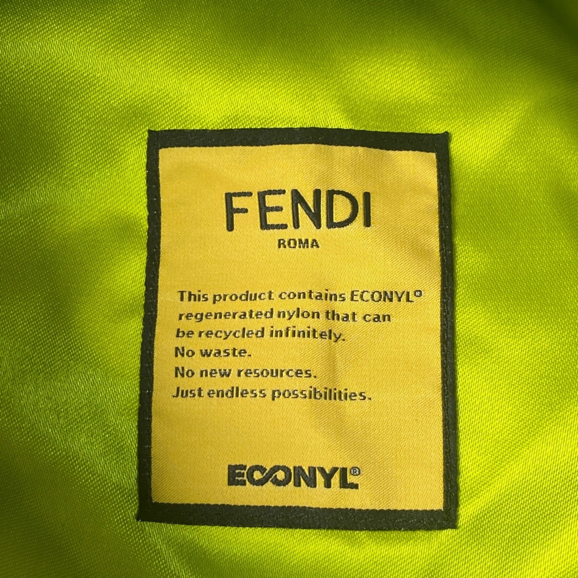 Fendi Green Yellow Nylon Eco-Bag Tote Bag (Pre-Owned)