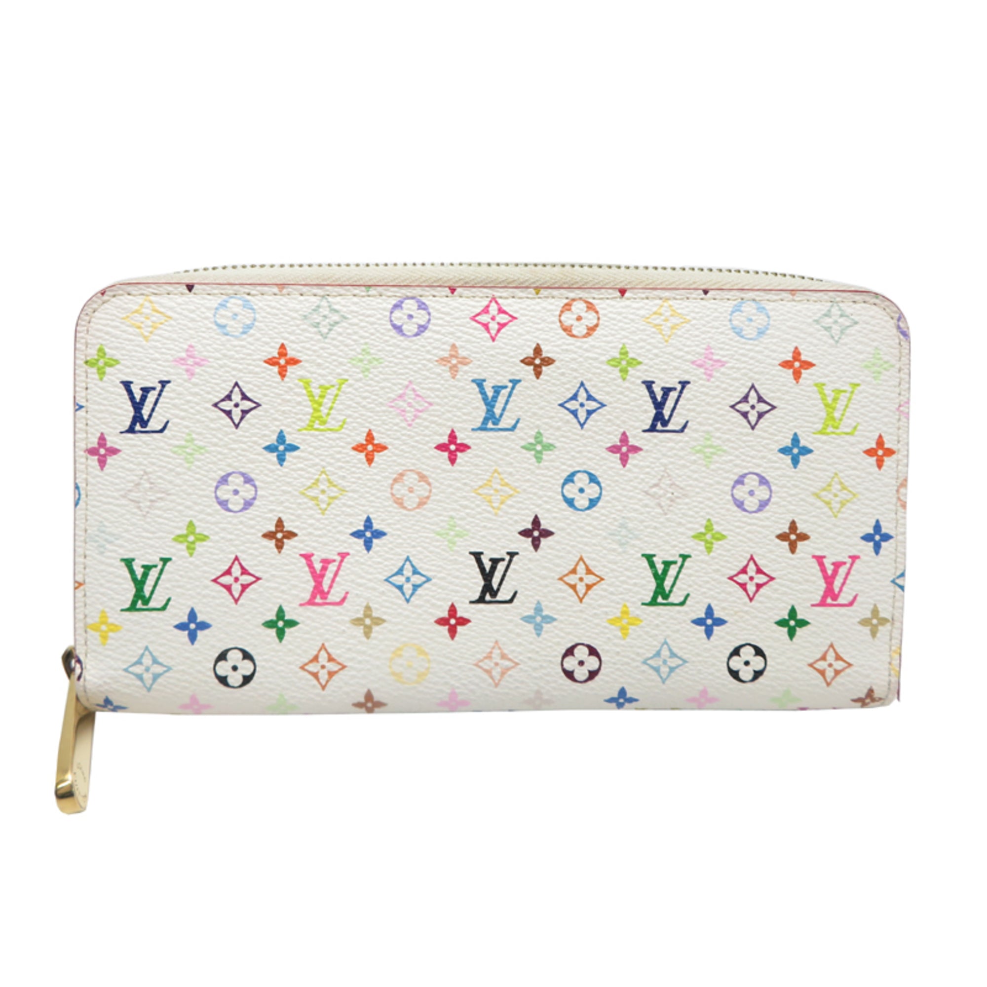 Louis Vuitton White Monogram Multicolore Long Wallet (Bi-Fold) (Pre-Owned)