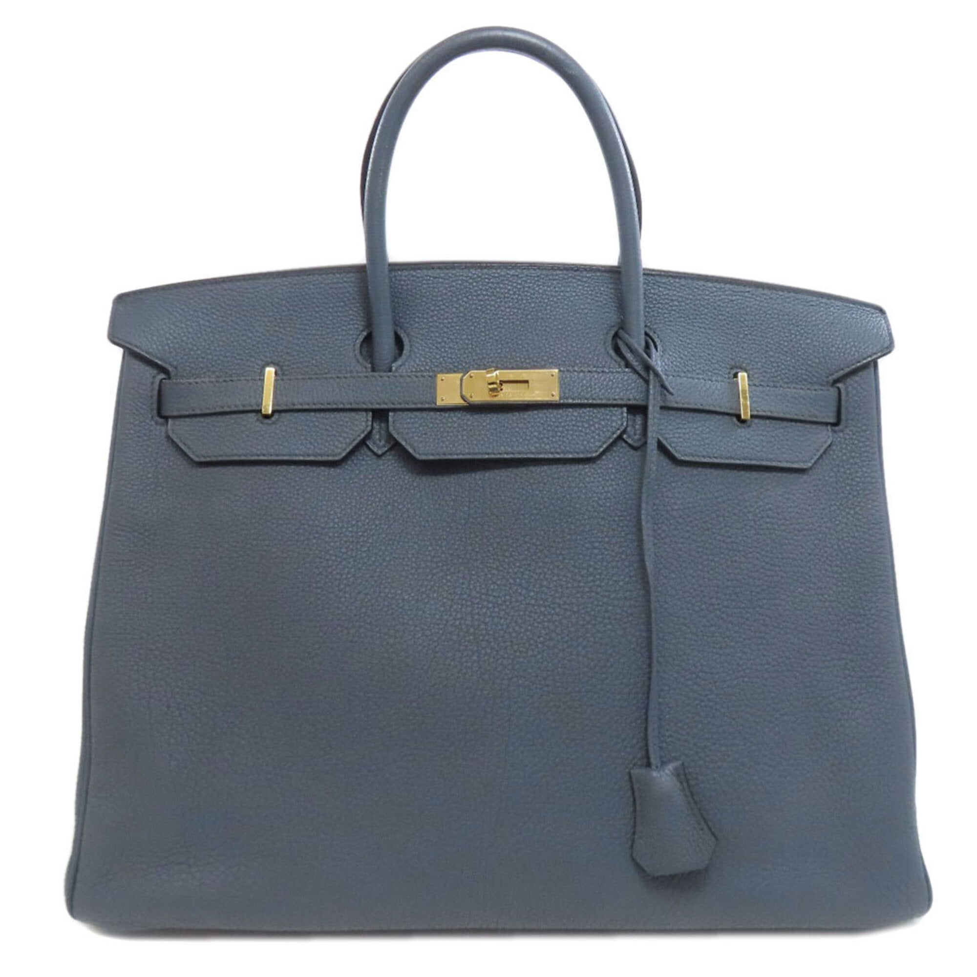 Hermes Blue Togo Leather Handbag (Pre-Owned)