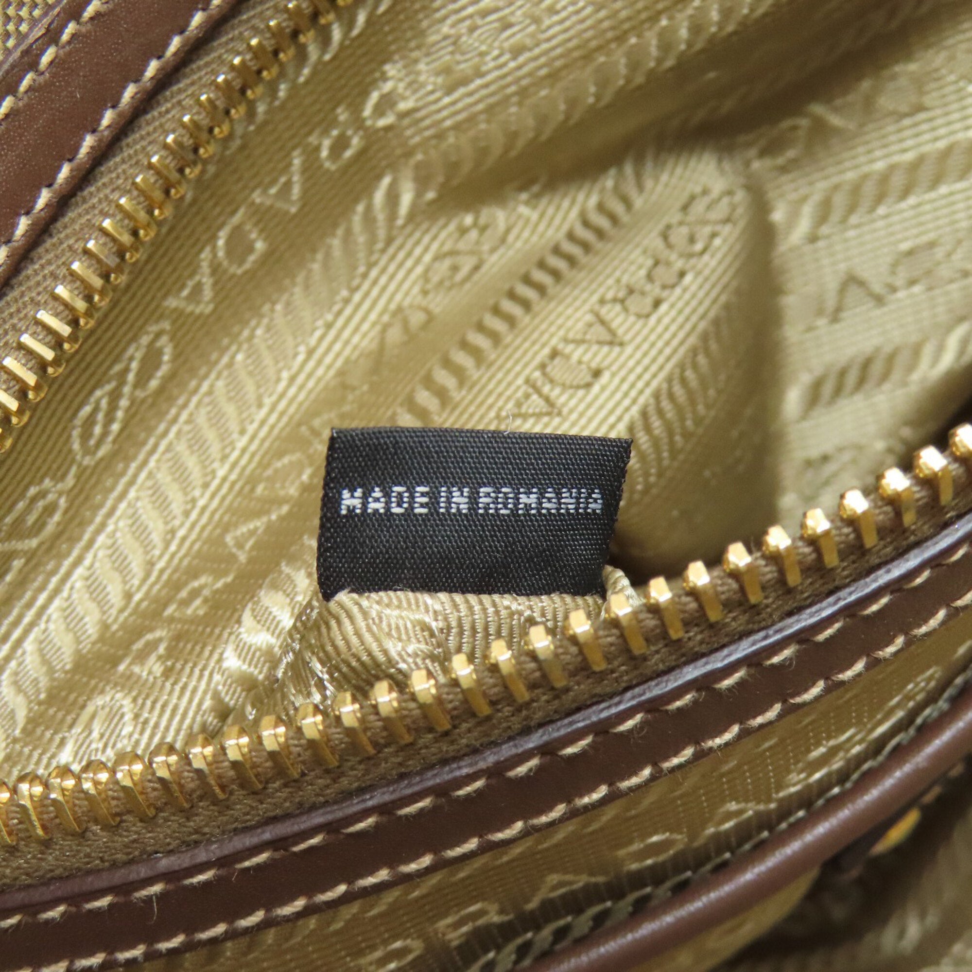 Prada Brown Canvas Handbag (Pre-Owned)