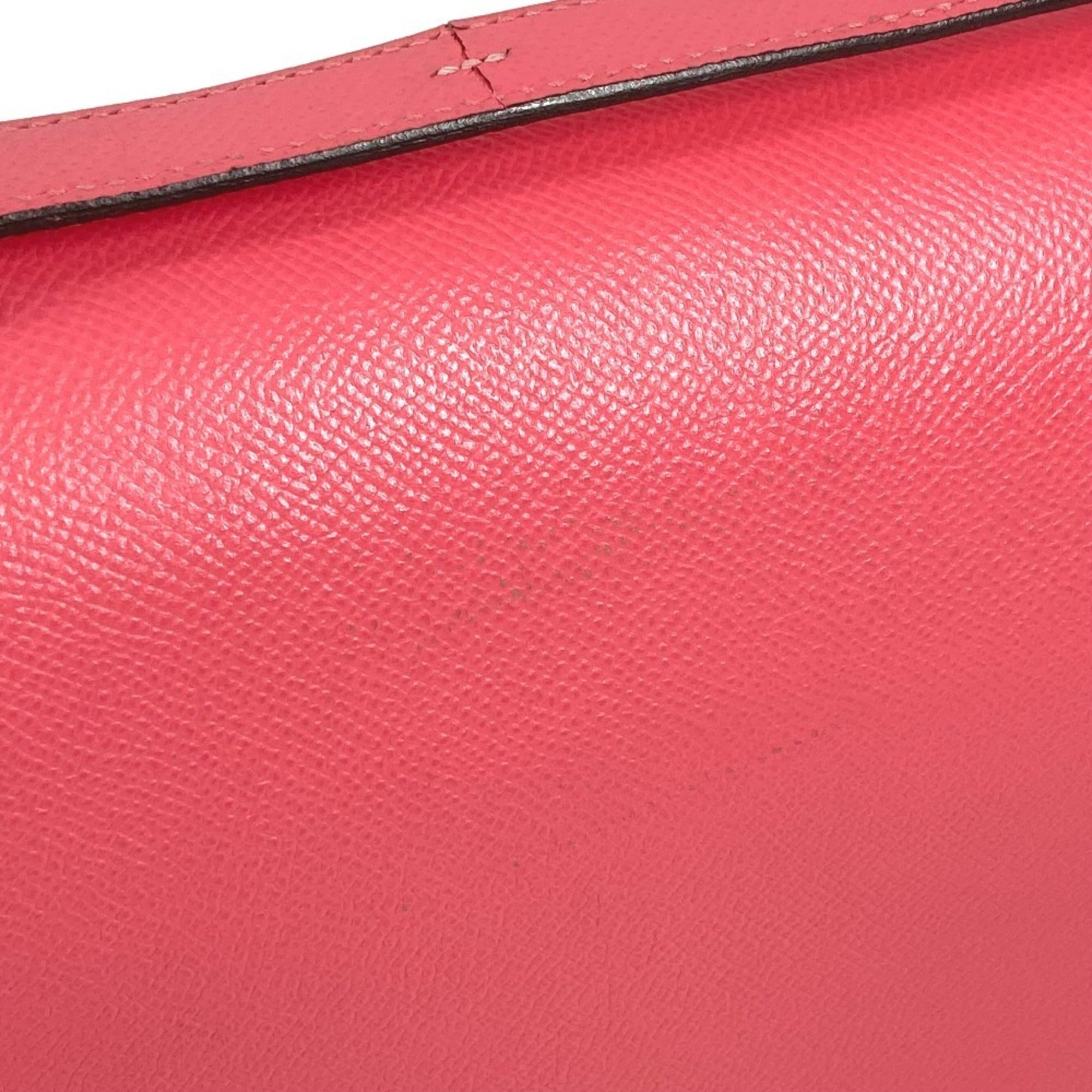 Hermes Pink Rose Azalee Epsom Leather Pochette Shoulder Bag (Pre-Owned)