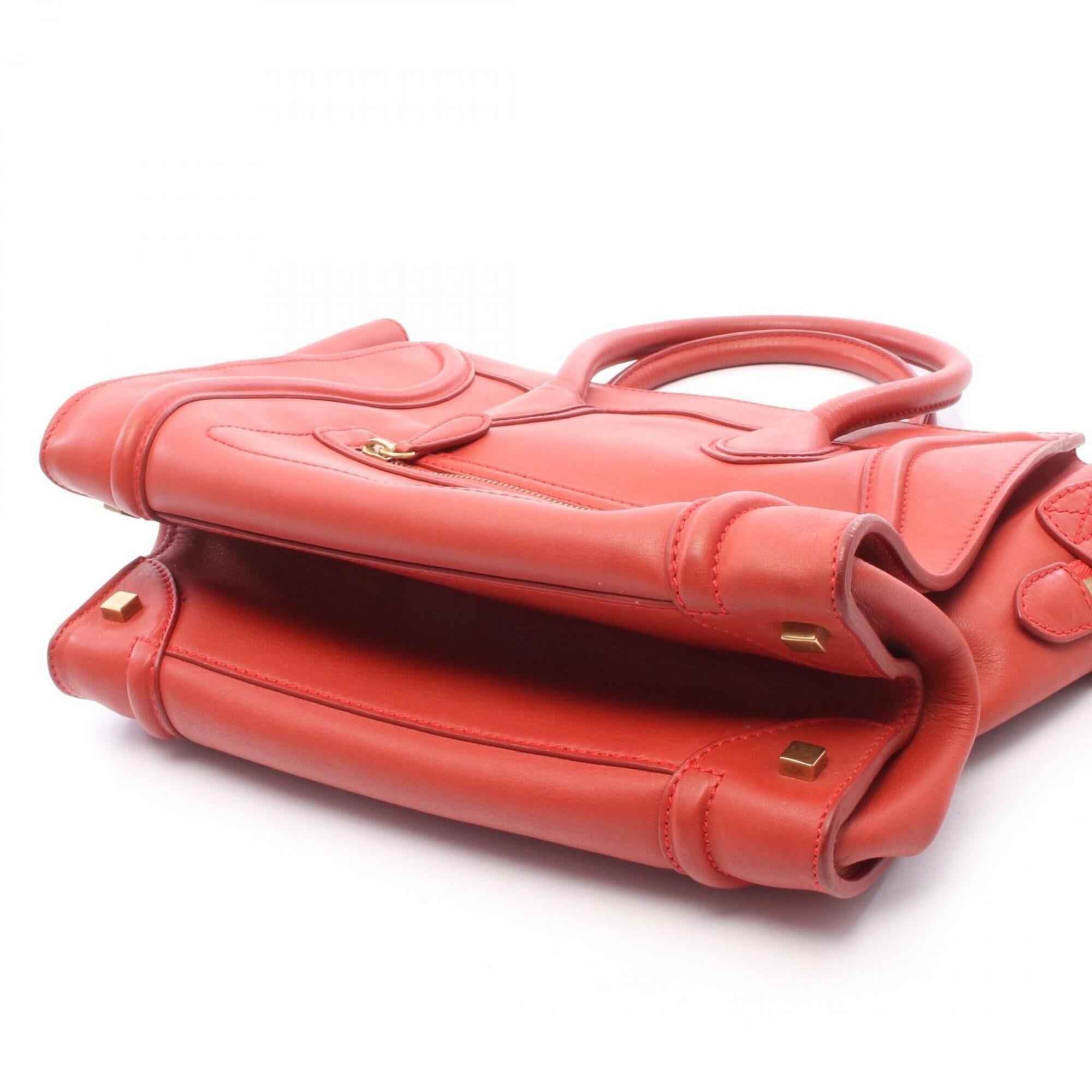 Celine Red Color Leather Handbag (Pre-Owned)
