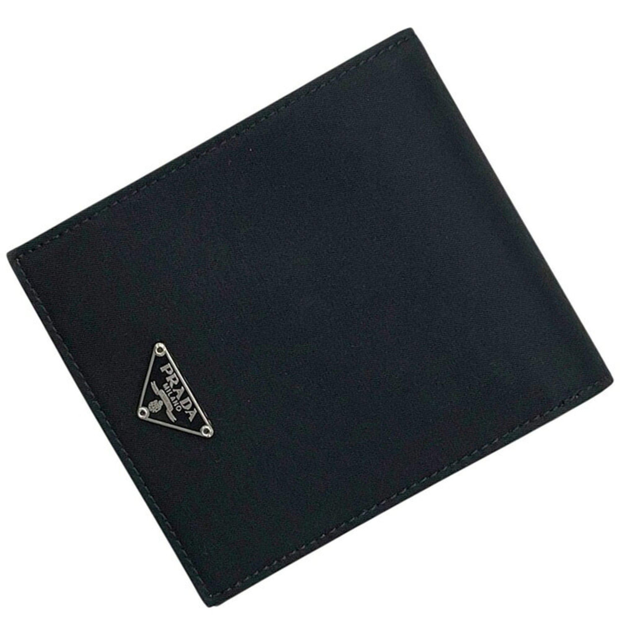 Prada Black Nero Nylon Leather Wallet (Bi-Fold) (Pre-Owned)