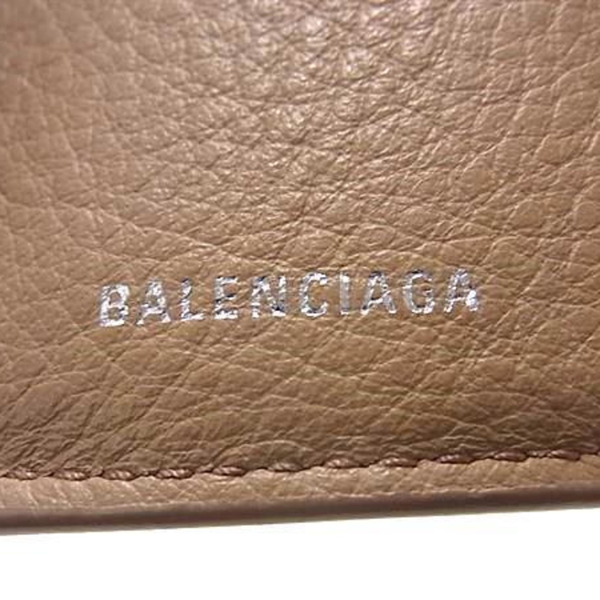 Balenciaga Beige Leather Wallet (Tri-Fold) (Pre-Owned)