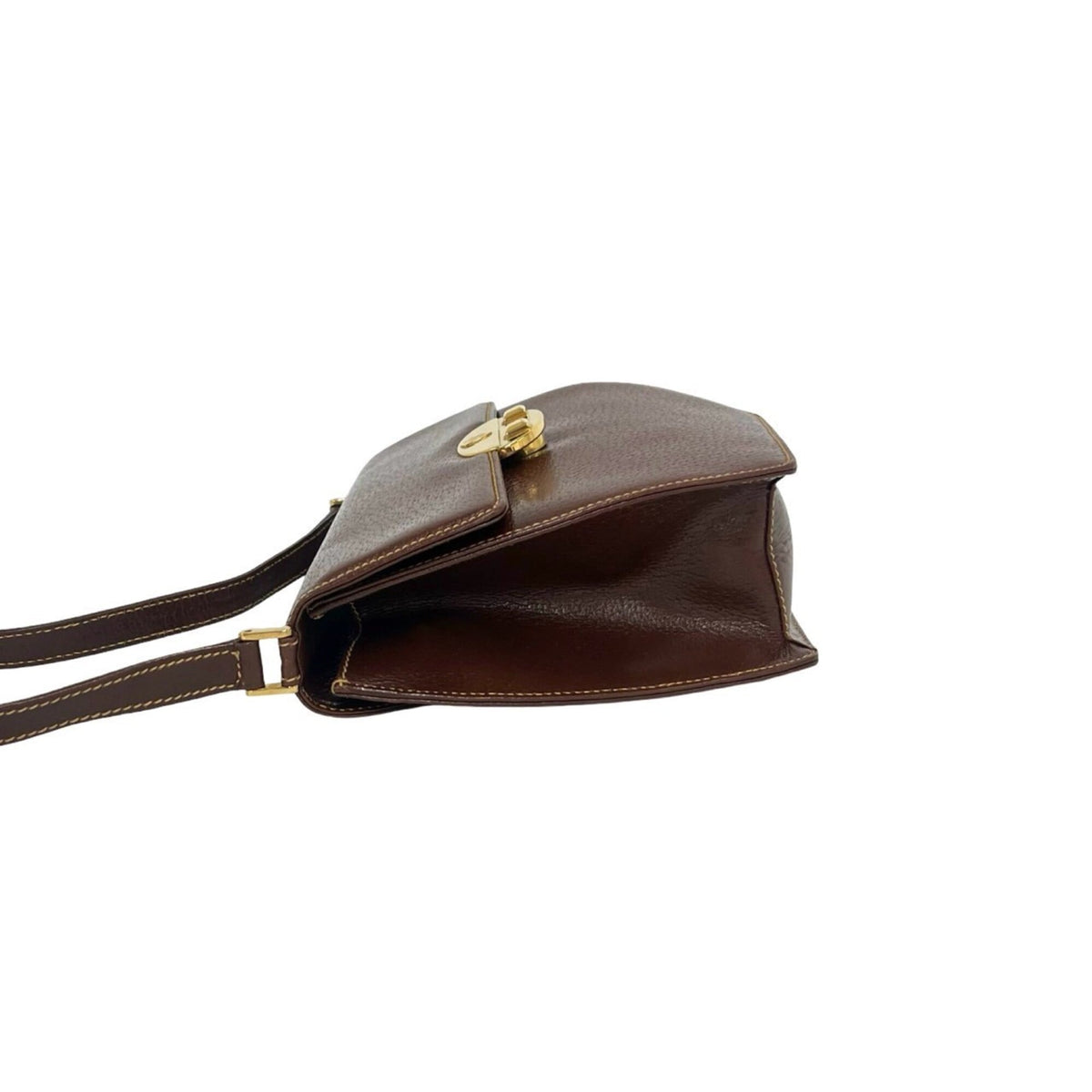 Gucci Brown Leather Pochette Shoulder Bag (Pre-Owned)