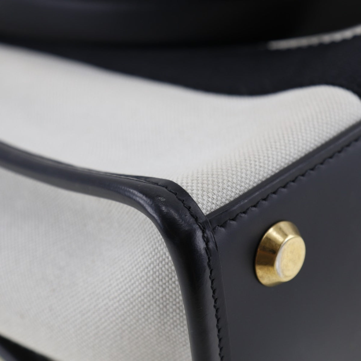 Balenciaga Black White Canvas Pouch Tote Bag (Pre-Owned)