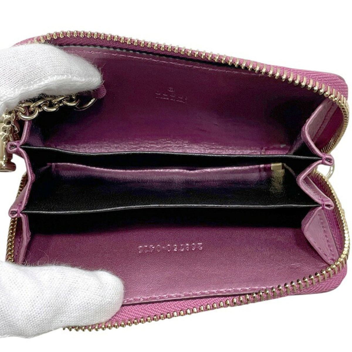 Gucci Pink Leather Coin Purse/Coin Case (Pre-Owned)
