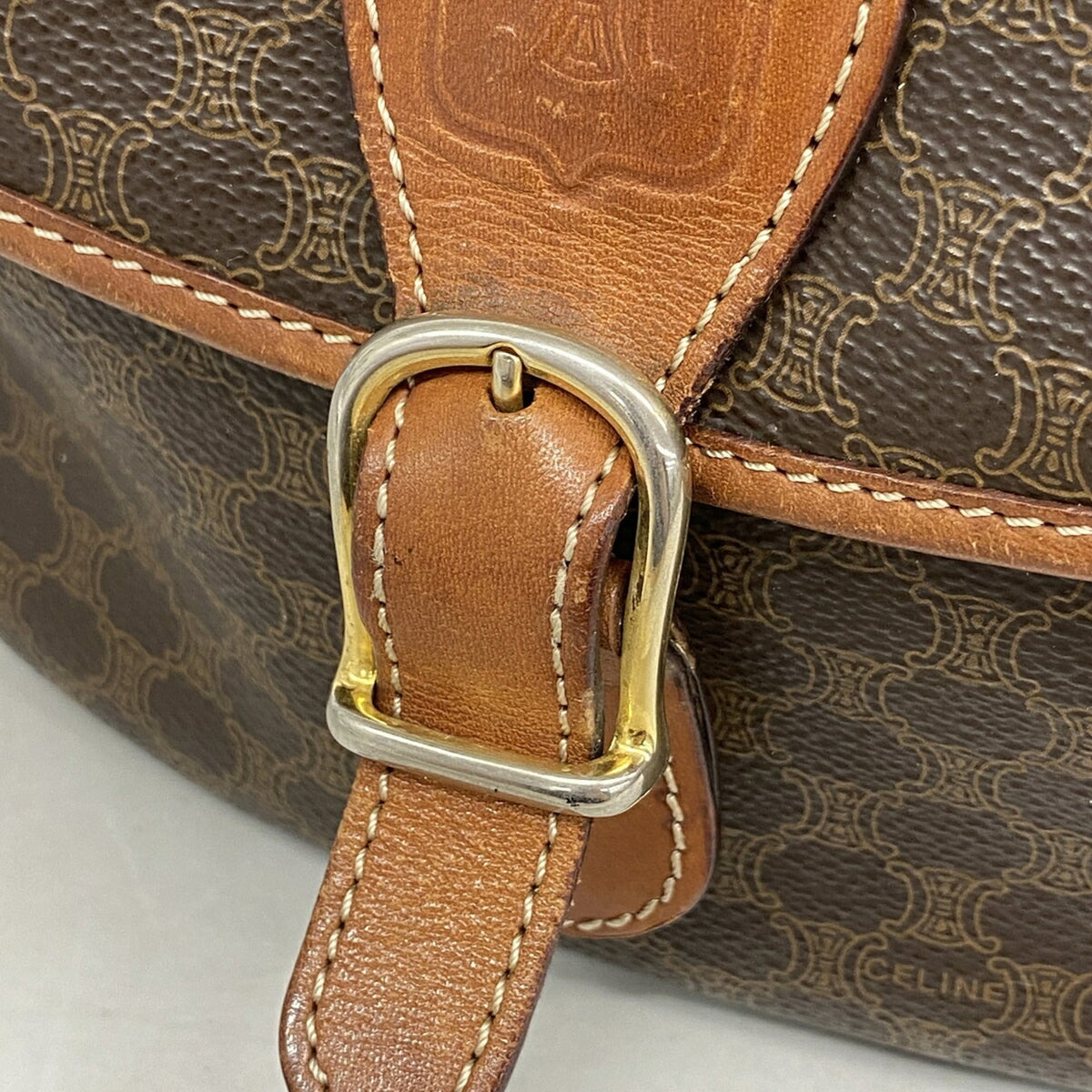 Celine Brown Pvc Shoulder Bag (Pre-Owned)