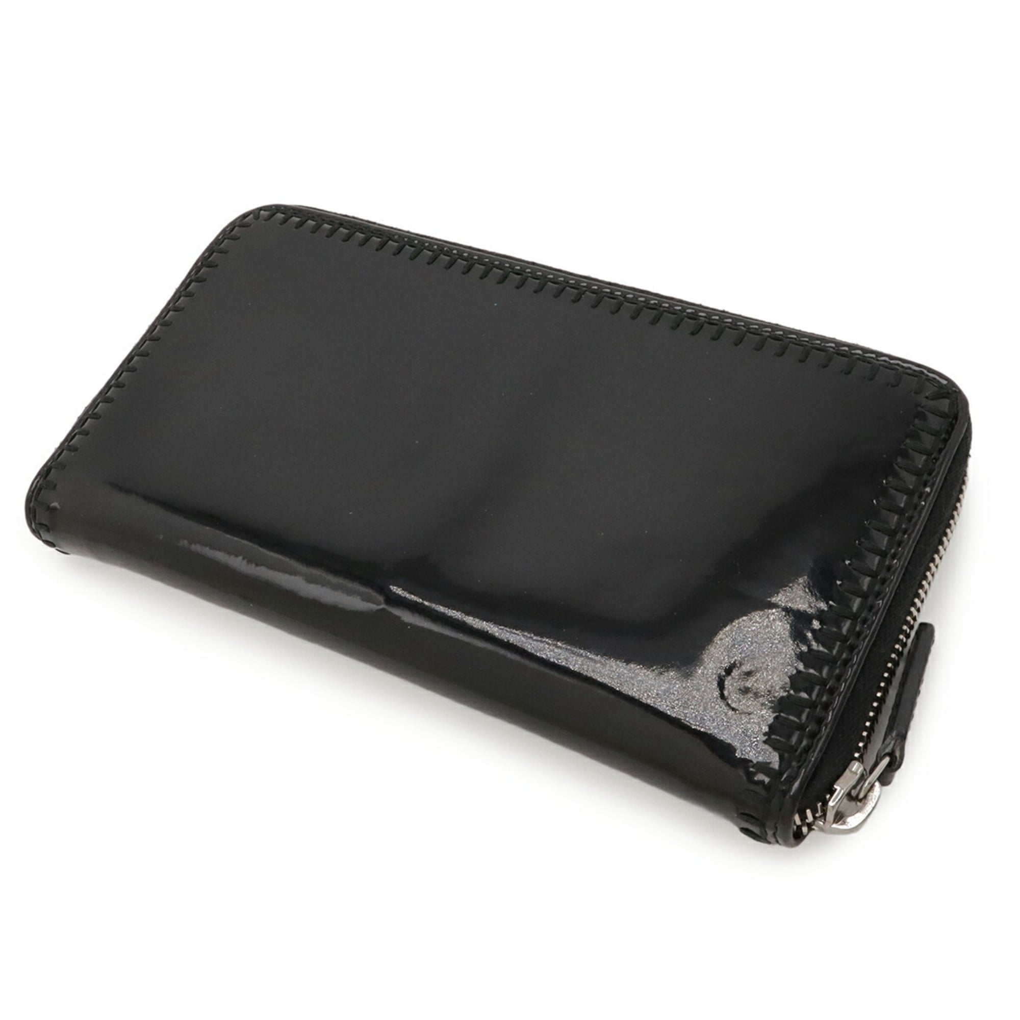 Chanel Black Leather Long Wallet (Bi-Fold) (Pre-Owned)