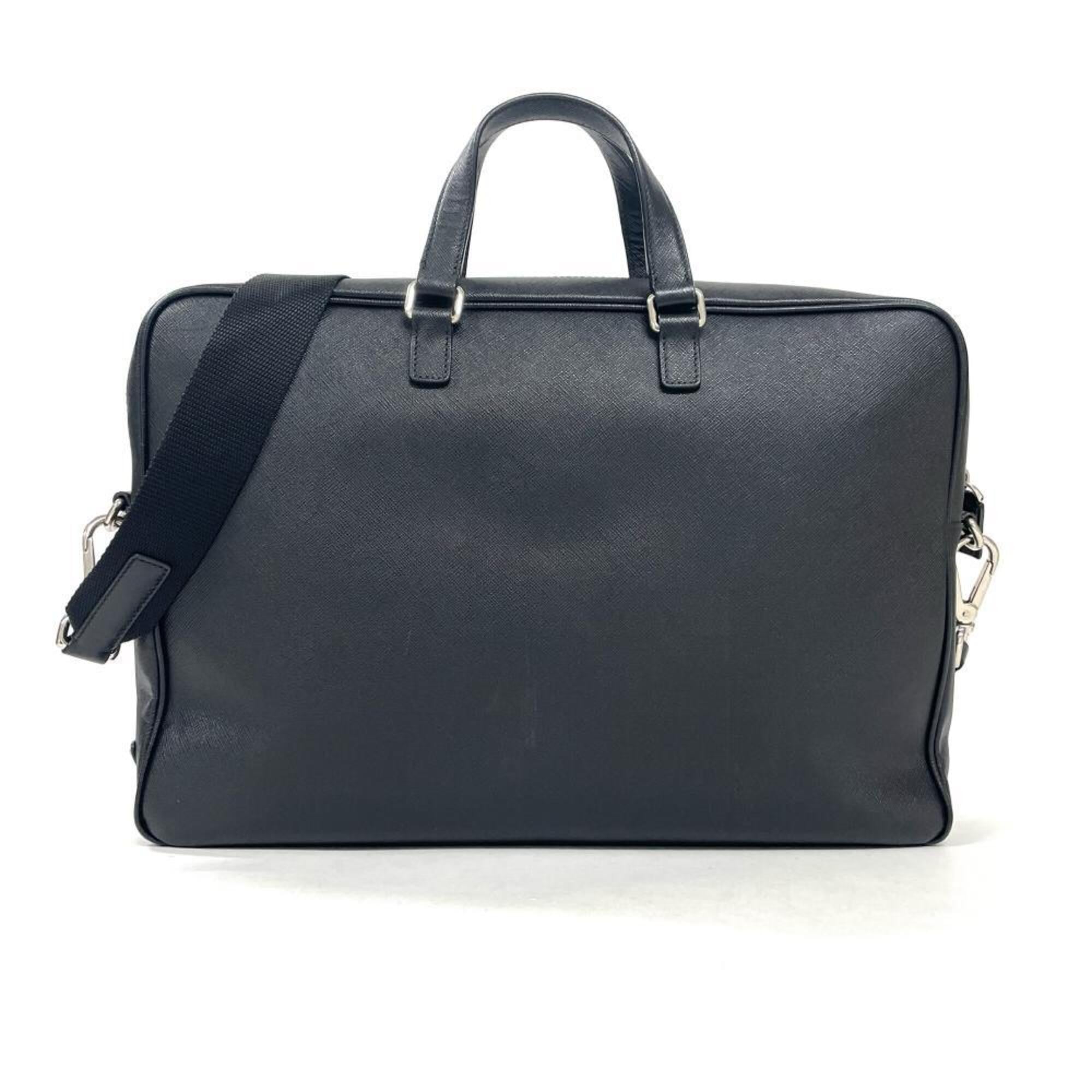 Prada Black Leather Briefcase (Pre-Owned)