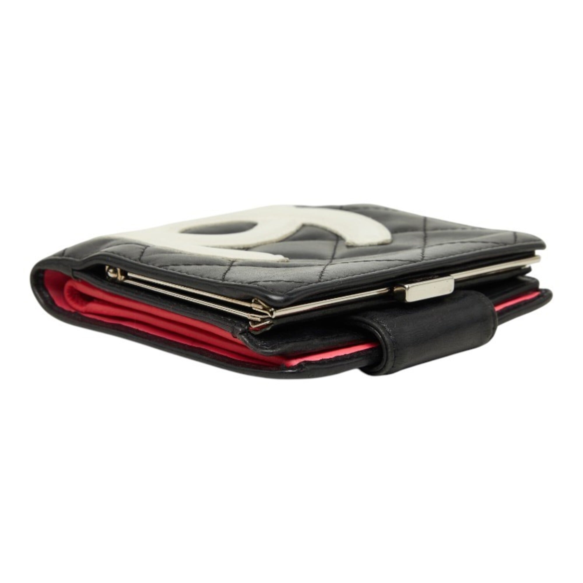 Chanel Black Pink Leather Wallet (Bi-Fold) (Pre-Owned)
