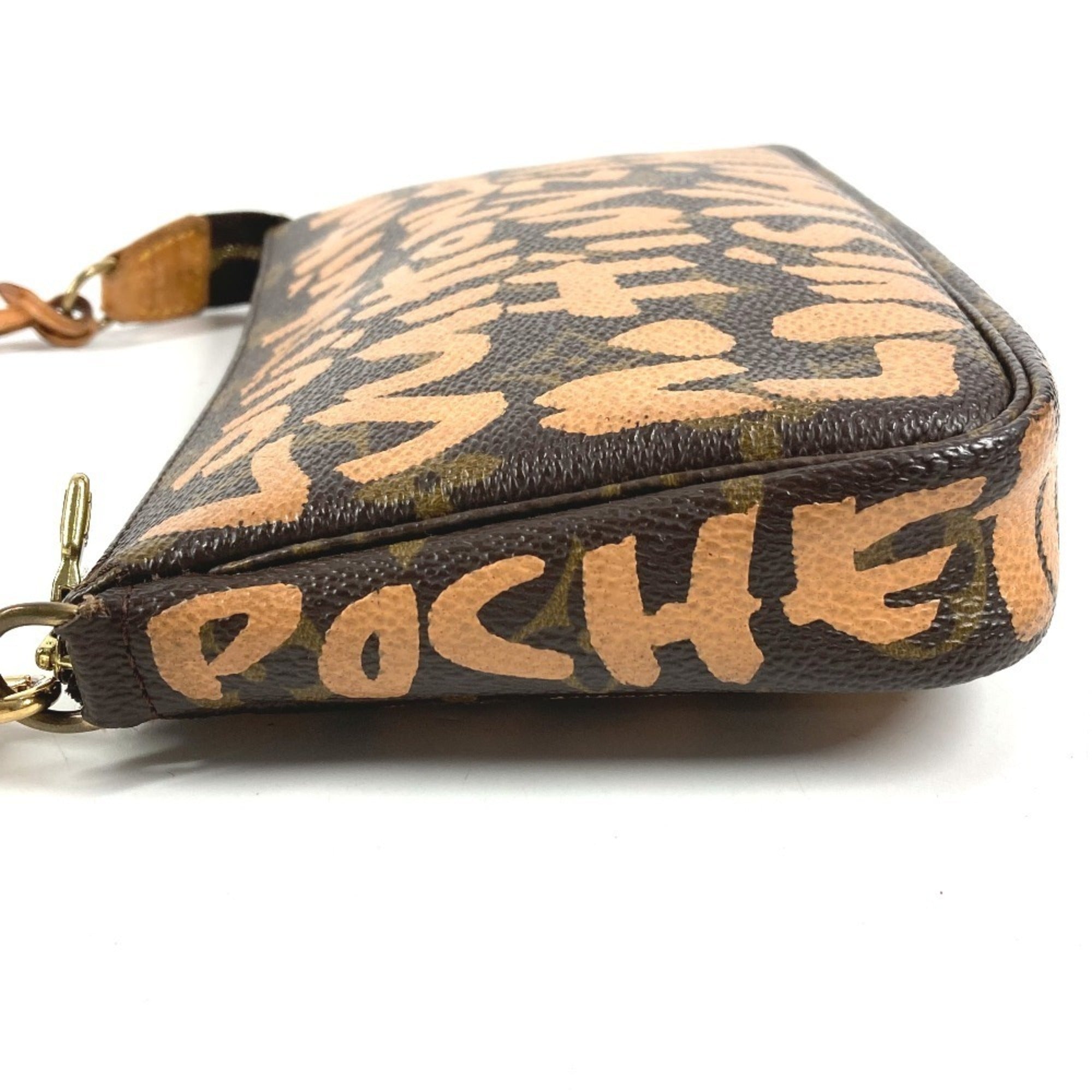Louis Vuitton Monogram Graffiti Brown Orange Monogram Graffiti Handbag Pochette Shoulder Bag (Pre-Owned)