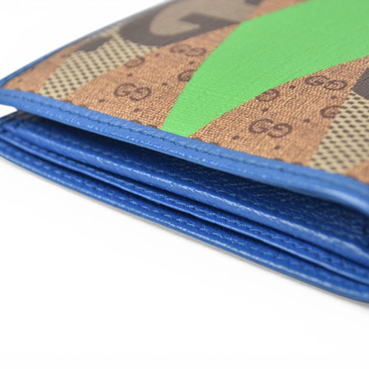 Gucci Blue Brown Dark Brown Gg Plus Wallet (Bi-Fold) (Pre-Owned)