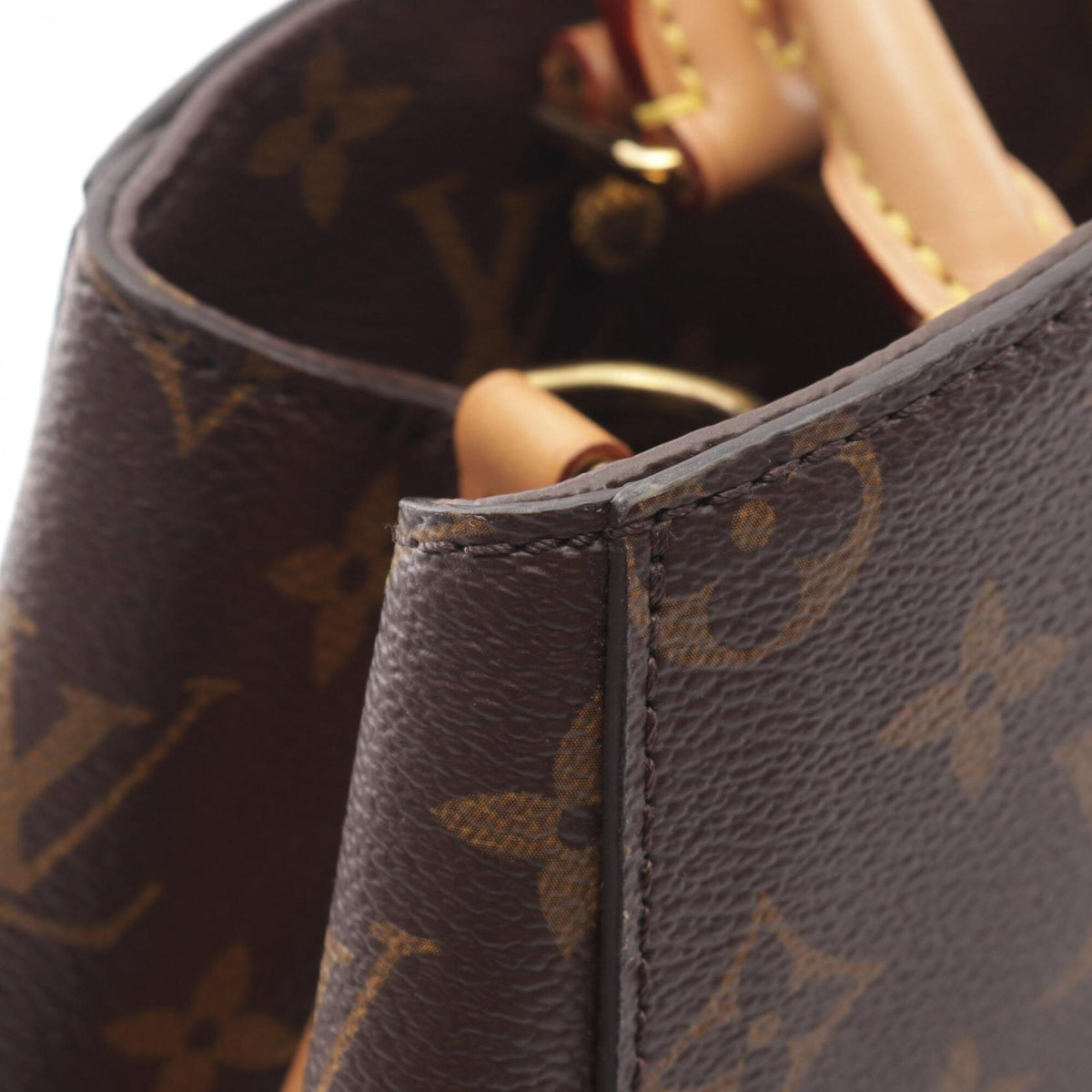 Louis Vuitton Brown Pvc Coated Canvas Leather Handbag (Pre-Owned)