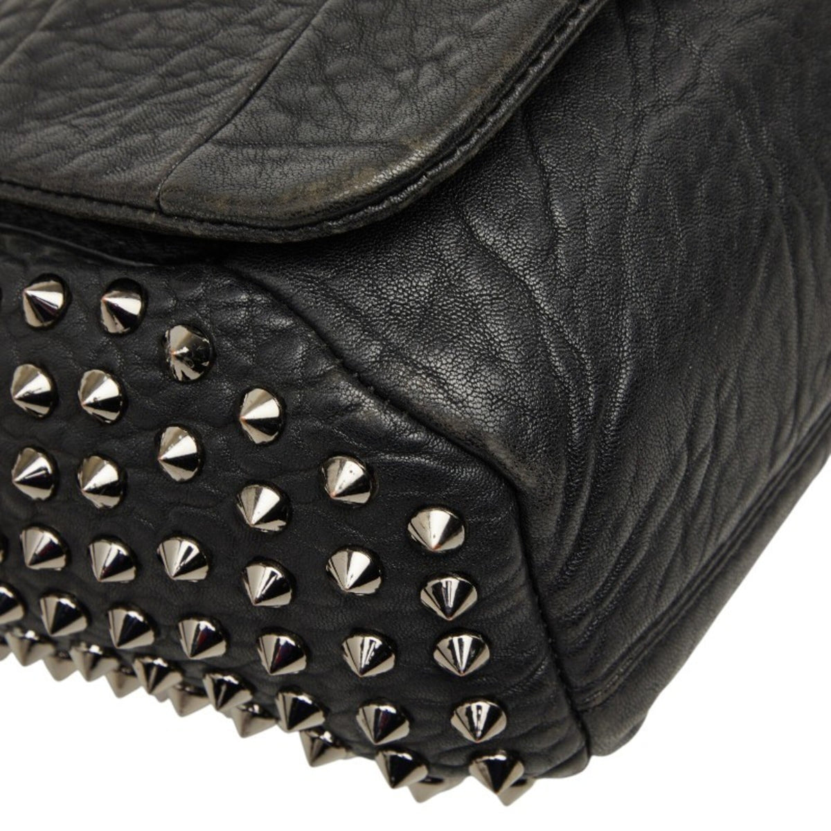 Mcm Black Leather Handbag Shoulder Bag (Pre-Owned)