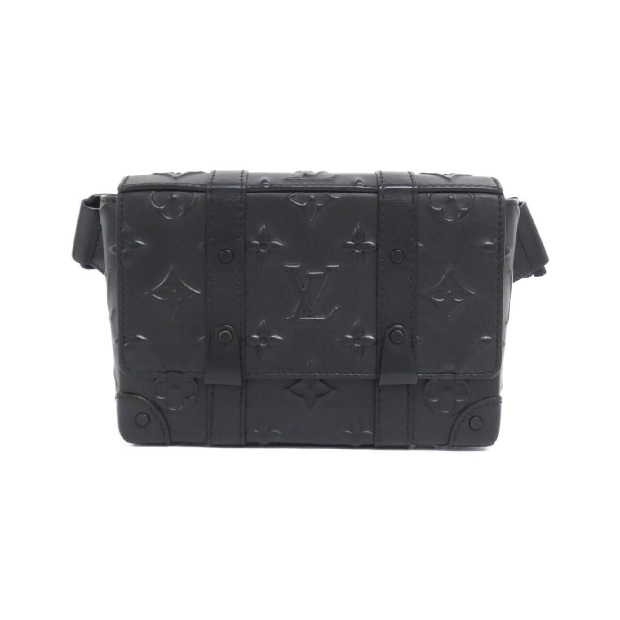 Louis Vuitton Monogram Black Leather Shoulder Bag (Pre-Owned)