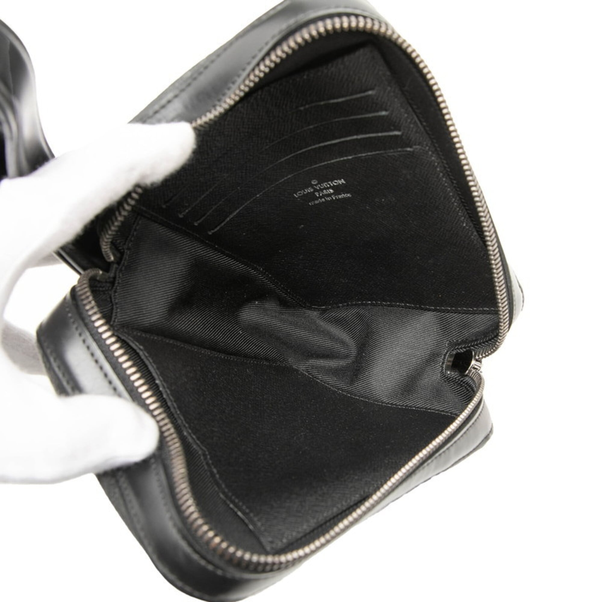 Louis Vuitton Black Pvc Leather Clutch Bag Handbag Pouch (Pre-Owned)