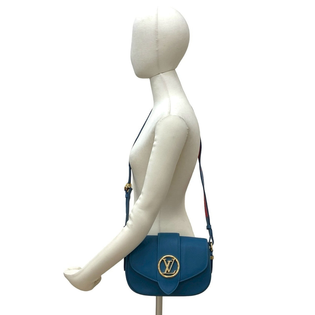 Louis Vuitton Blue Leather Pochette Shoulder Bag (Pre-Owned)