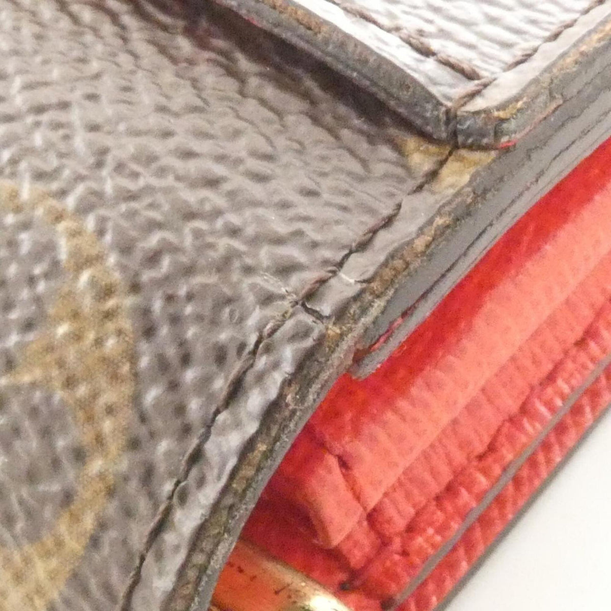 Louis Vuitton Coquelicots Marron Coated Canvas Long Wallet (Bi-Fold) (Pre-Owned)