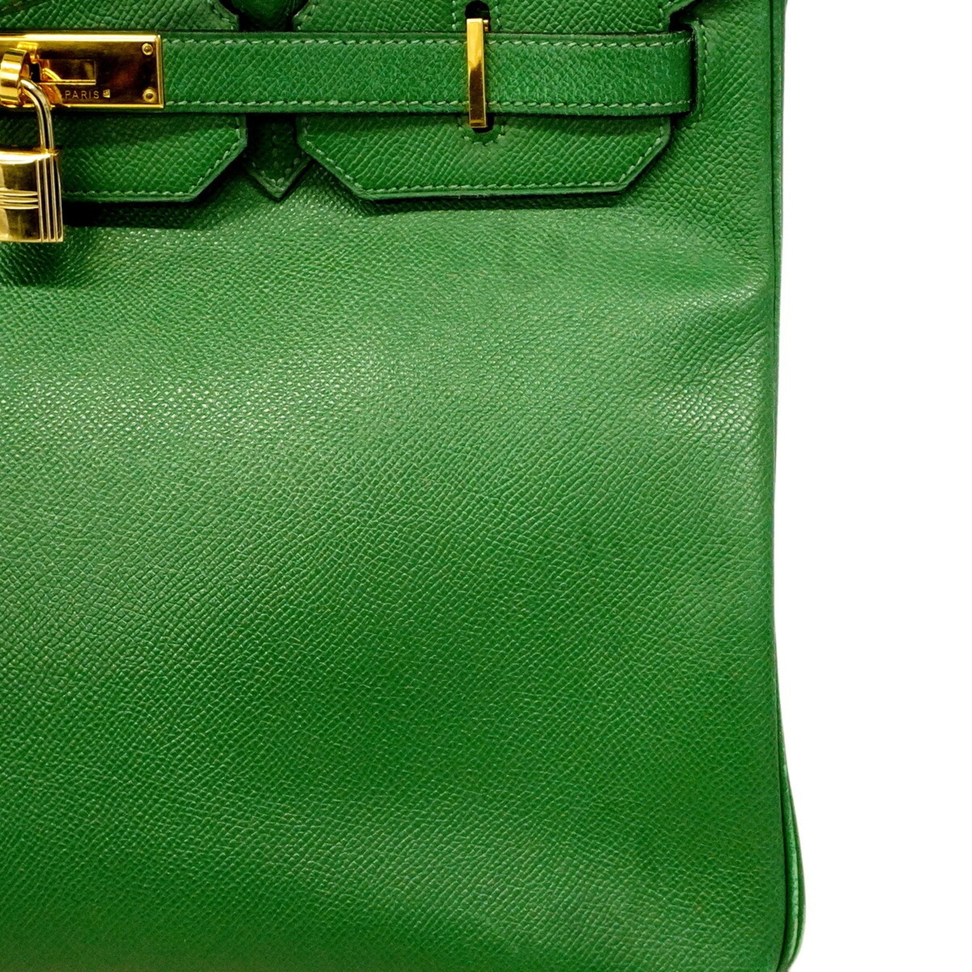Hermes Green Courchevel Leather Handbag (Pre-Owned)