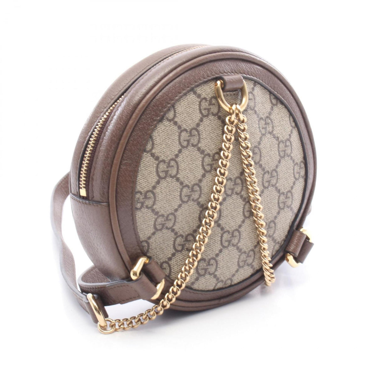 Gucci Beige Brown Multi-Color Pvc Coated Canvas Leather Backpack (Pre-Owned)