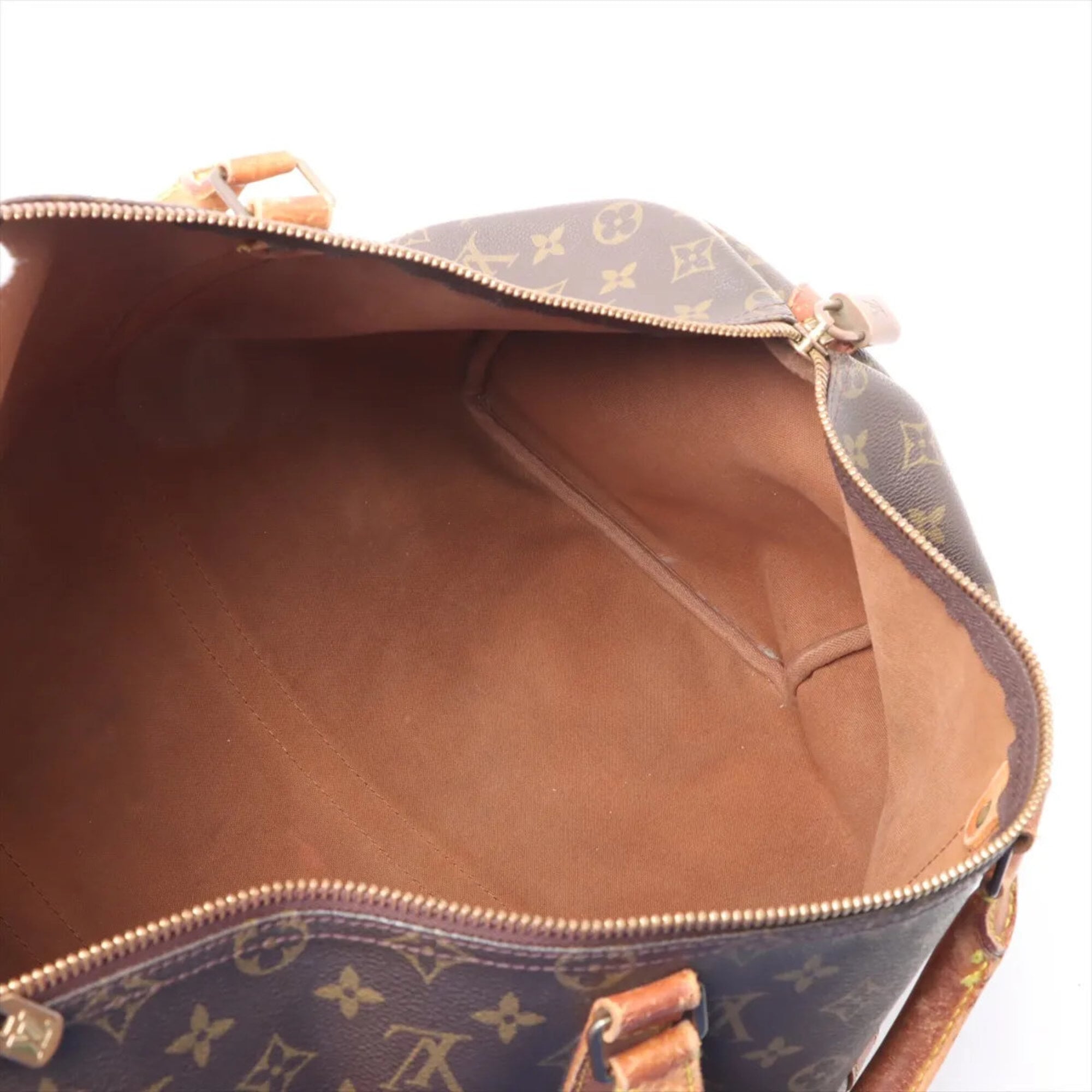 Louis Vuitton Brown Coated Canvas Leather Handbag Tote Bag (Pre-Owned)