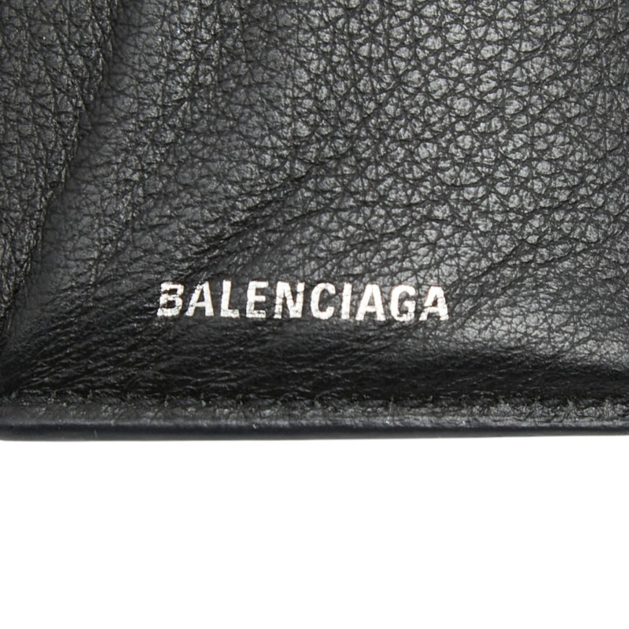 Balenciaga Black Leather Wallet (Tri-Fold) (Pre-Owned)