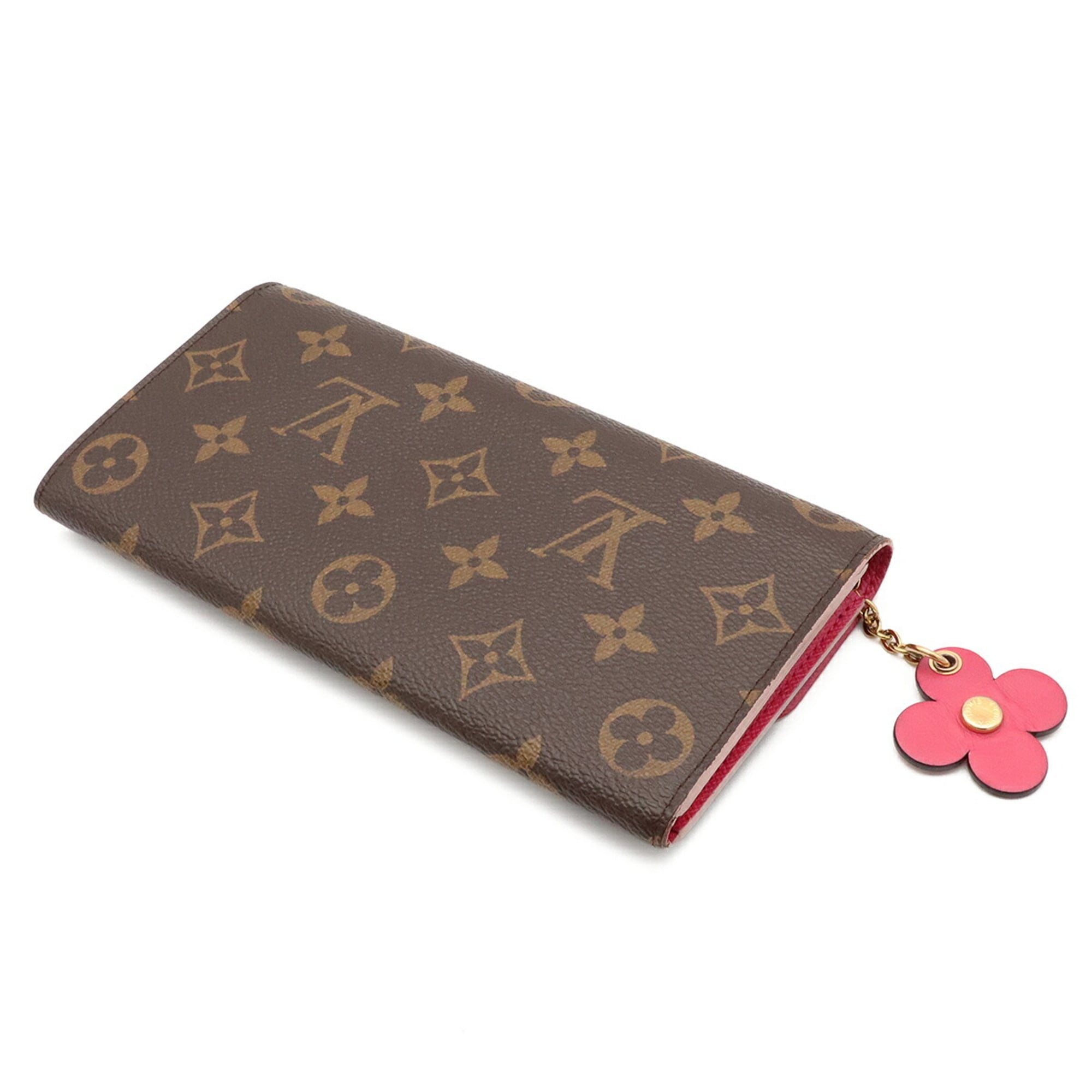 Louis Vuitton Rose Ballerine Monogram Canvas Long Wallet (Bi-Fold) (Pre-Owned)