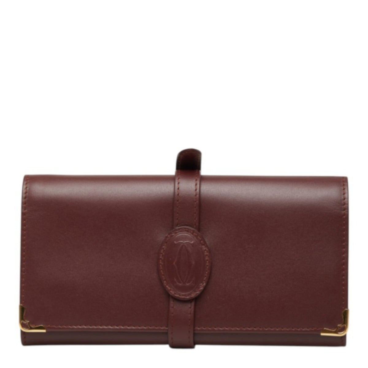 Cartier Wine Red Leather Pouch (Pre-Owned)