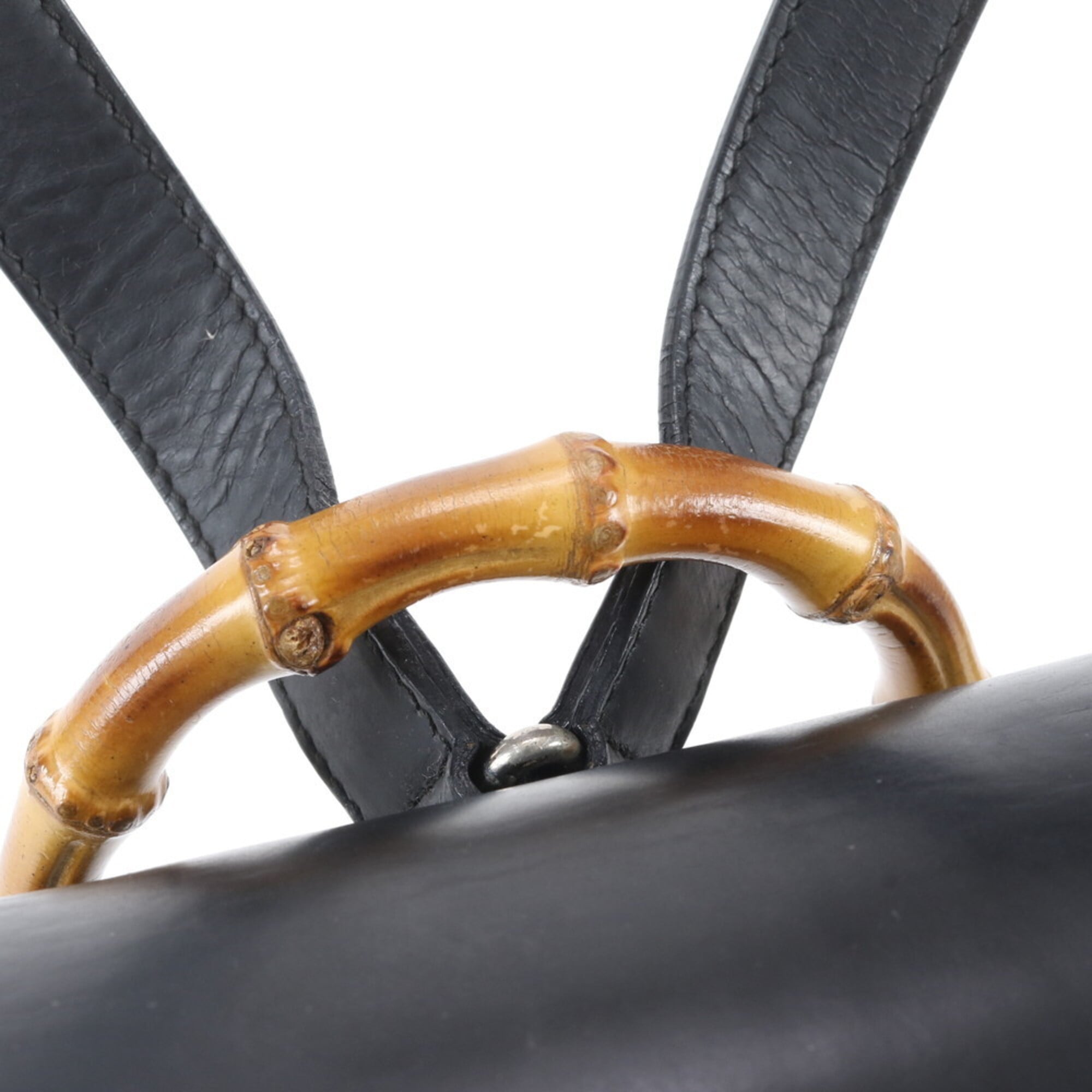 Gucci Black Leather Backpack Shoulder Bag (Pre-Owned)