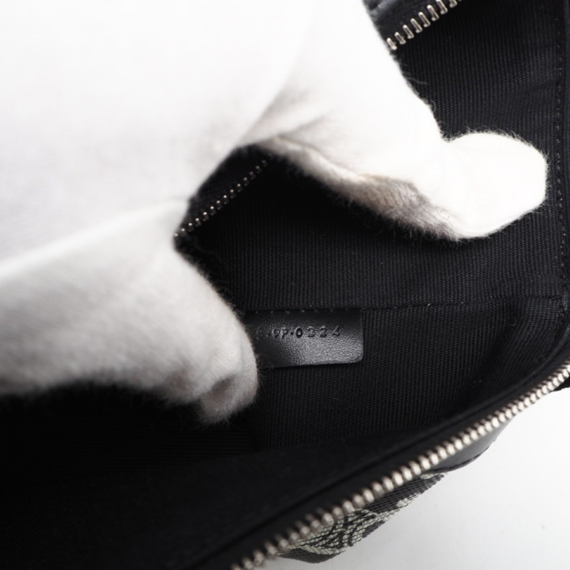 Celine Black White Coated Canvas Clutch Bag (Pre-Owned)