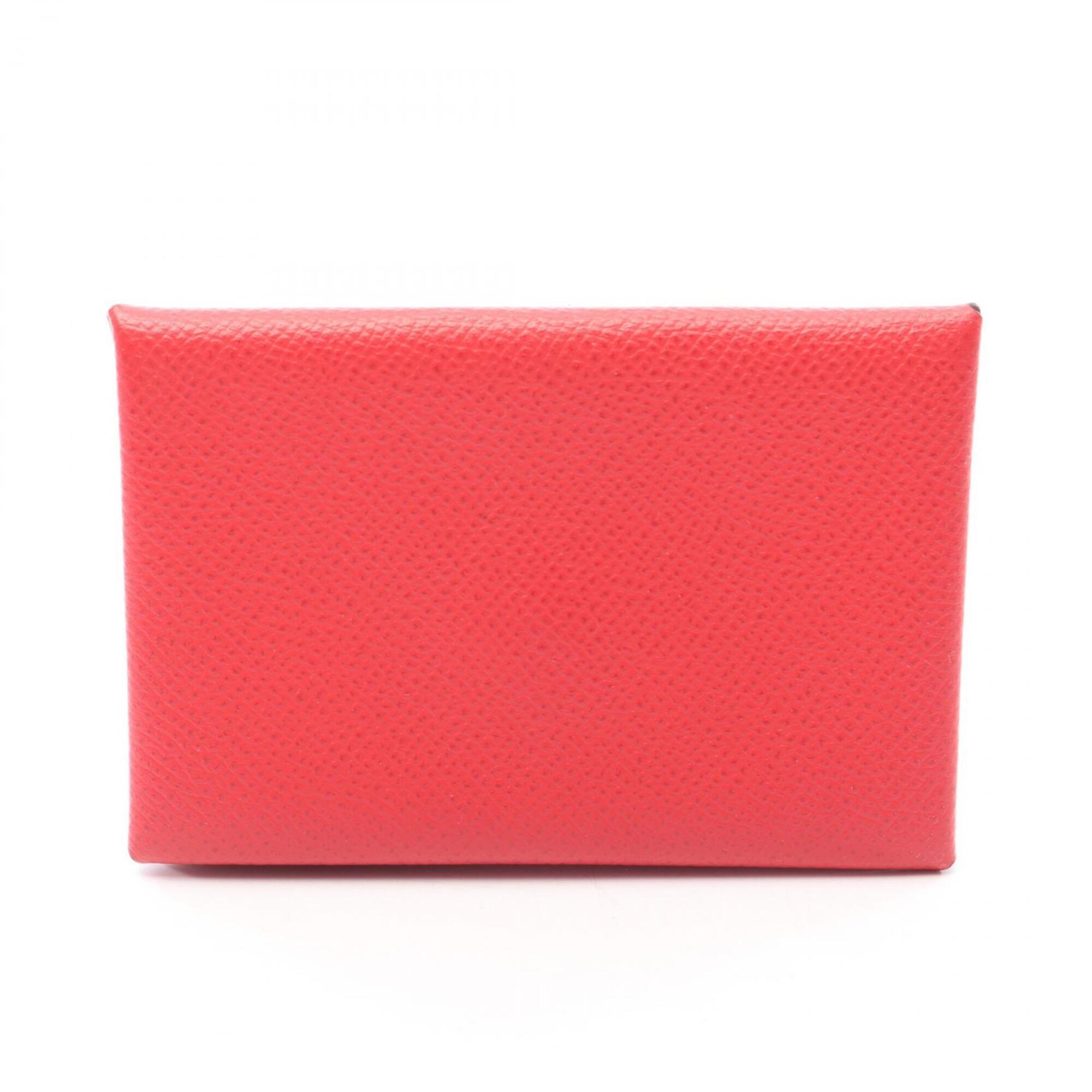 Hermes Red Color Rouge Casaque Epsom Leather Coin Purse/Coin Case (Pre-Owned)
