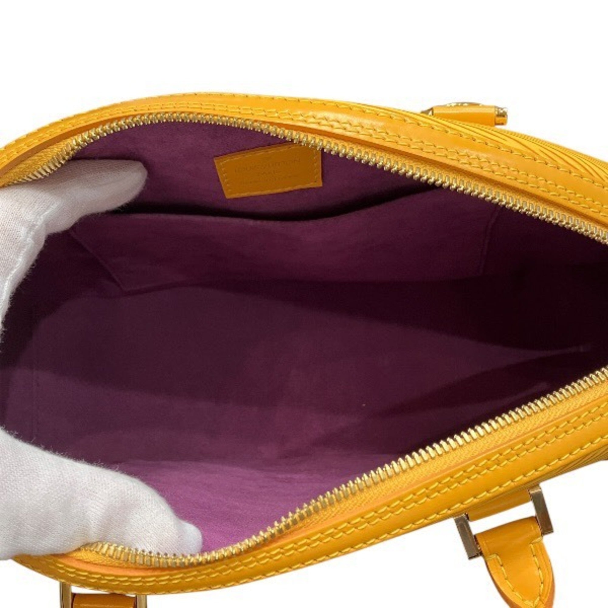 Louis Vuitton Yellow Leather Handbag (Pre-Owned)