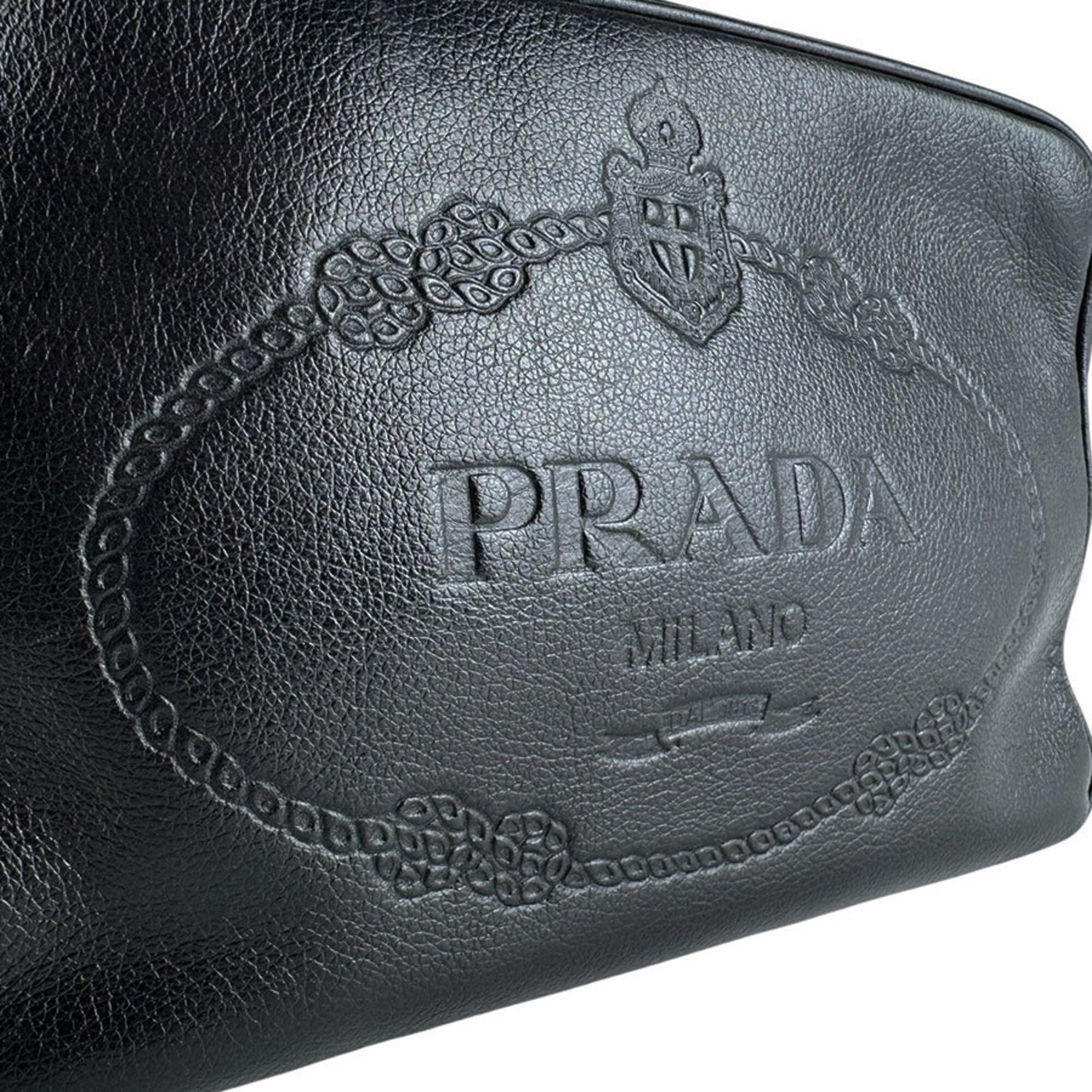 Prada Black Leather Shoulder Bag (Pre-Owned)