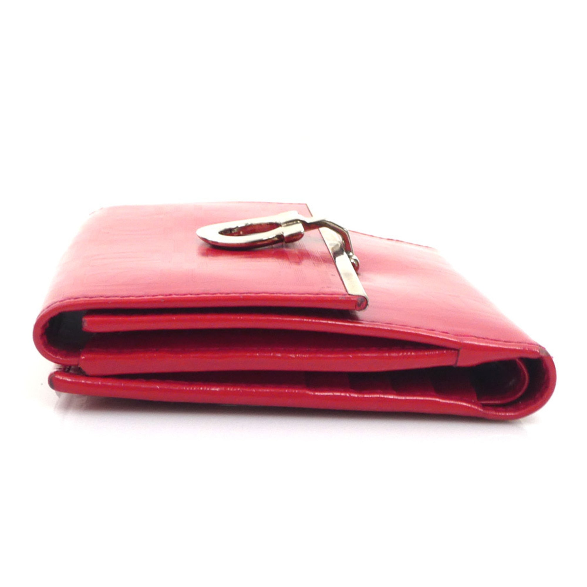 Salvatore Ferragamo Red Color Leather Wallet (Bi-Fold) (Pre-Owned)