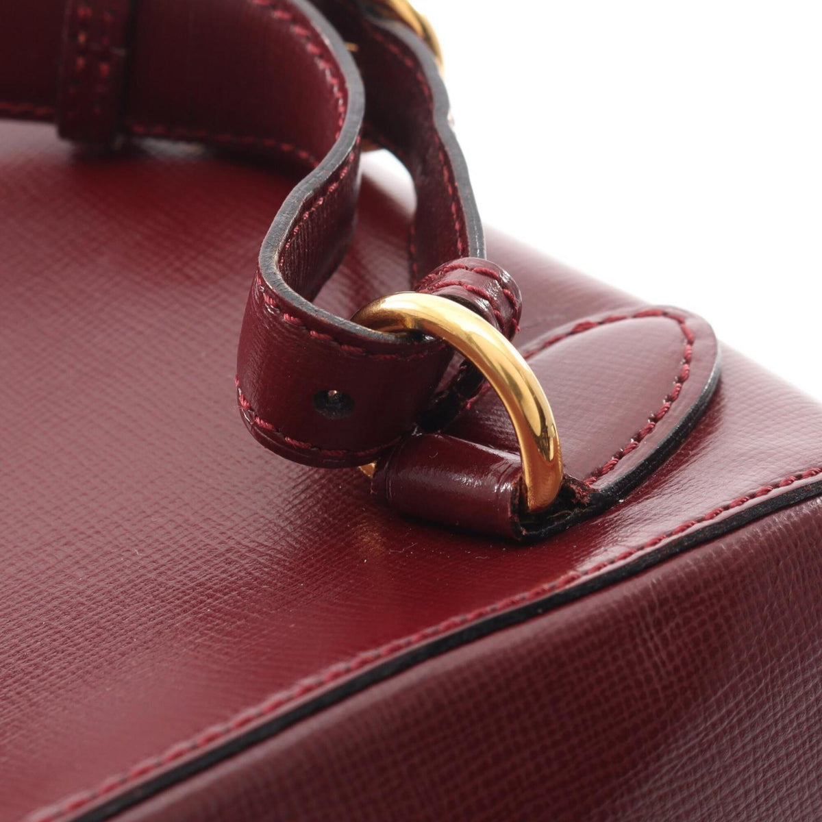 Cartier Bordeaux Leather Backpack (Pre-Owned)