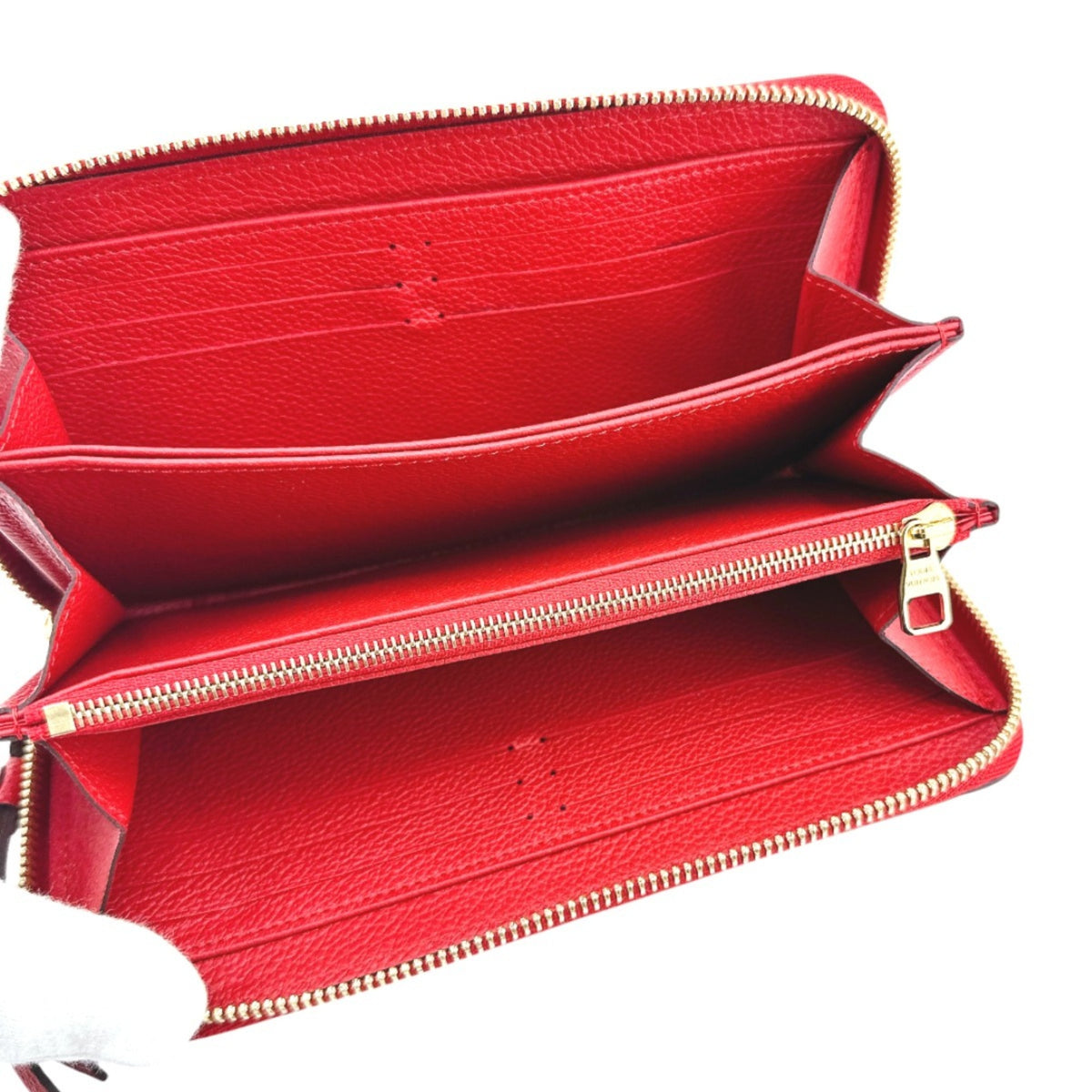 Louis Vuitton Red Color Monogram Empreinte Long Wallet (Bi-Fold) (Pre-Owned)