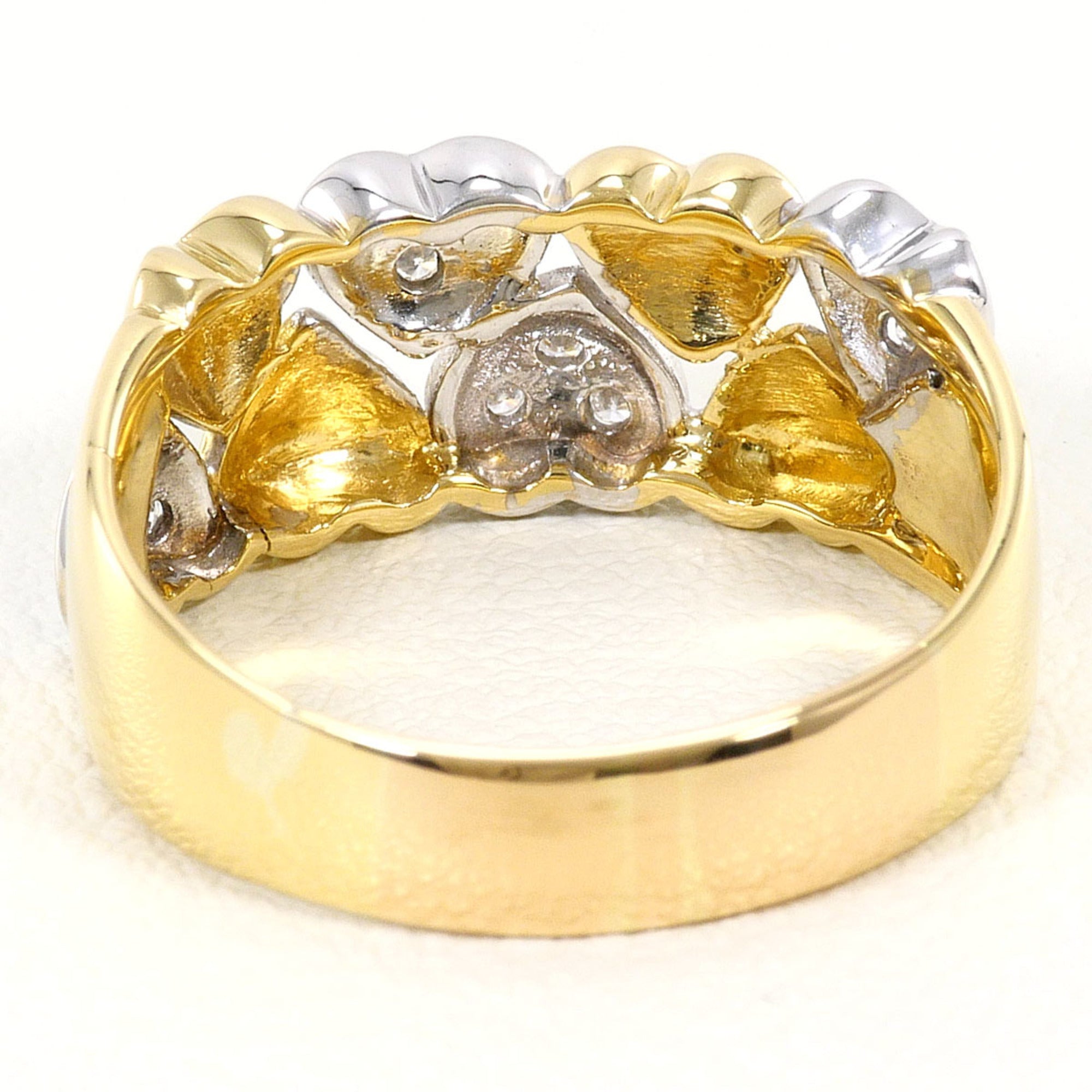 Unbranded White Gold Yellow Gold Yellow Gold (18K) White Gold (18K) Band Ring (Pre-Owned)
