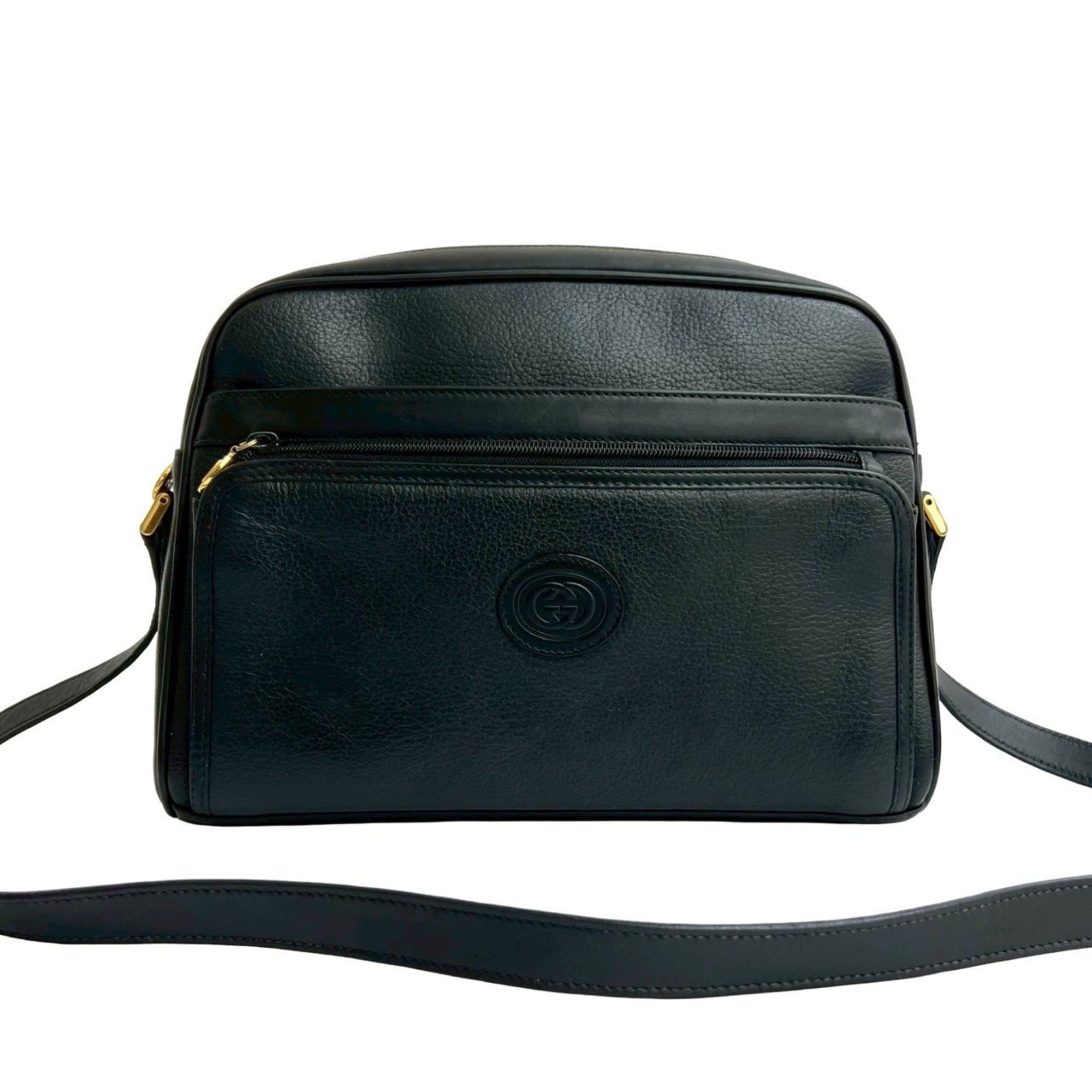 Gucci Black Leather Pochette Shoulder Bag (Pre-Owned)
