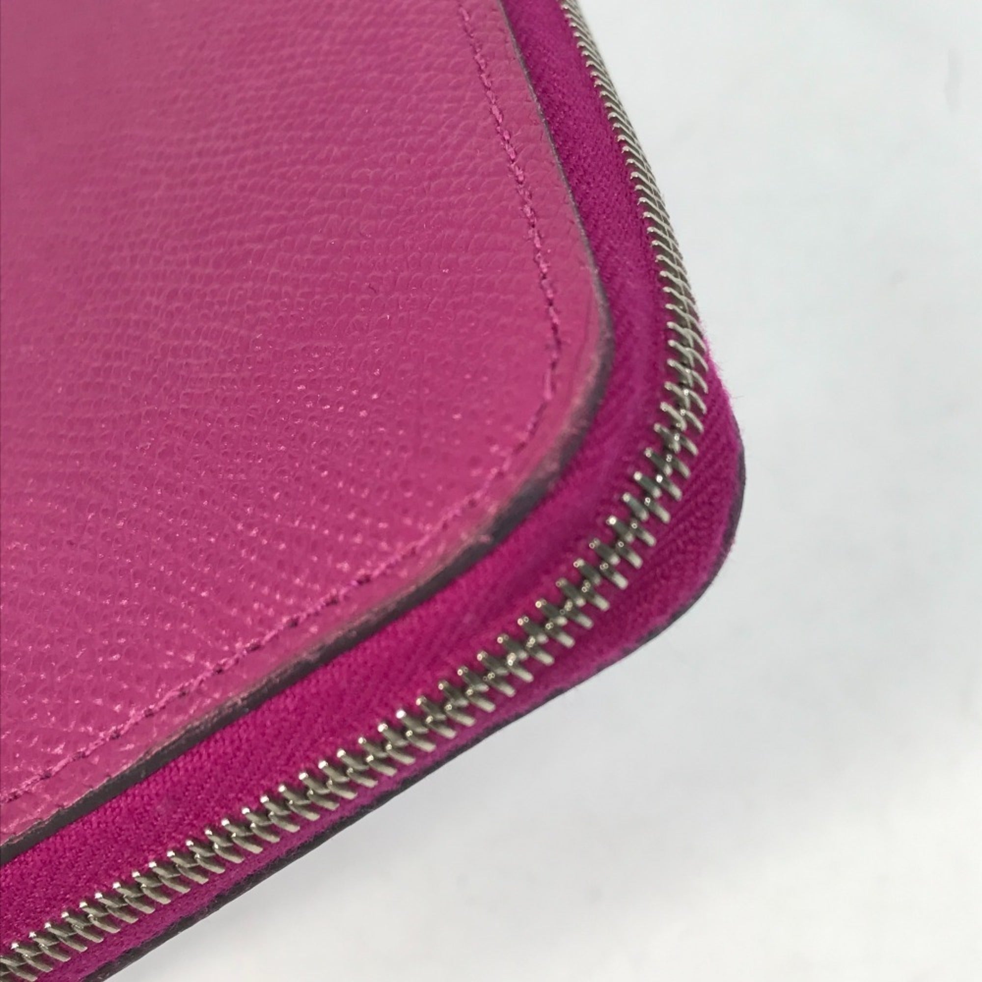 Hermes Silk'in Purple Tosca Epsom Leather Long Wallet (Bi-Fold) (Pre-Owned)