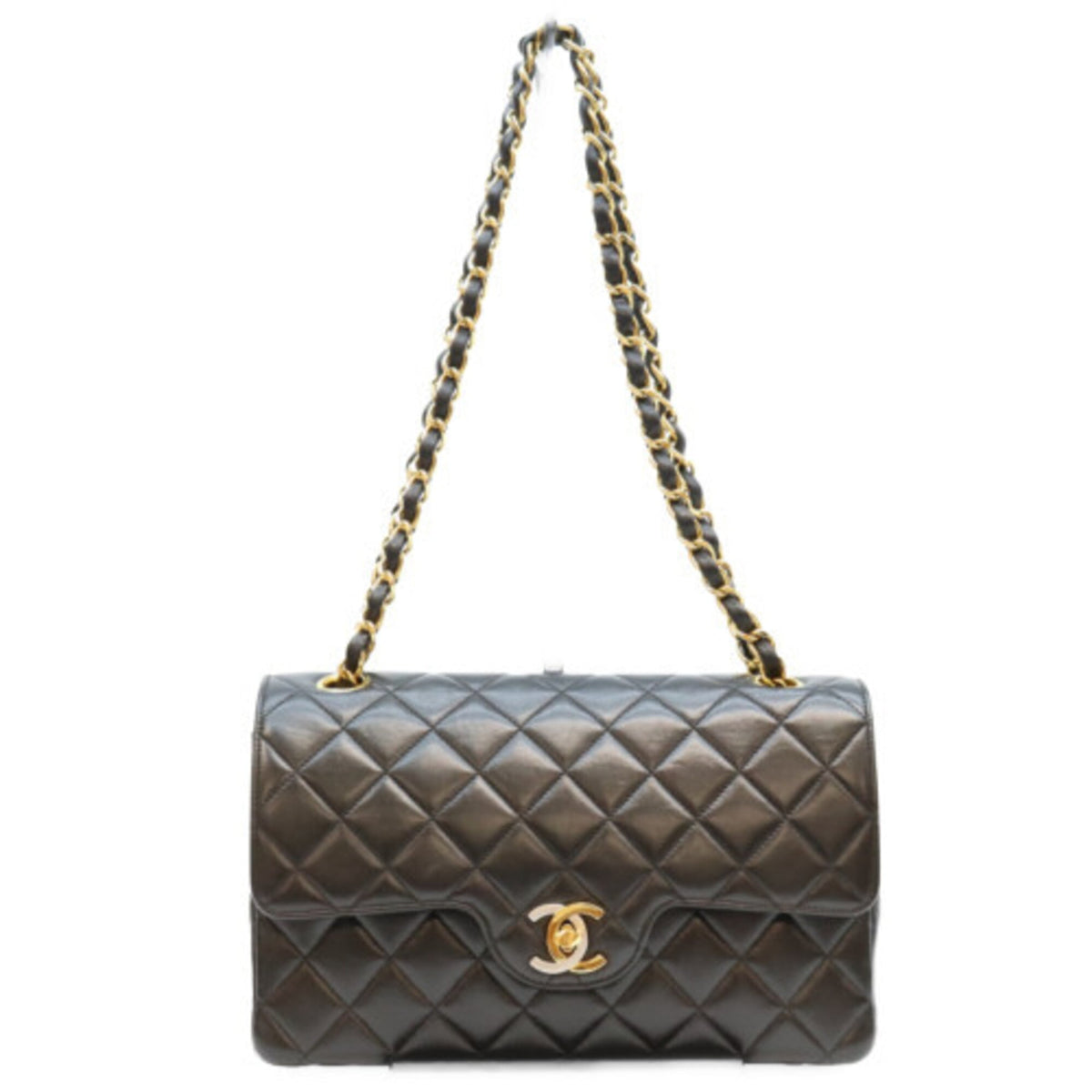 Chanel Black Leather Shoulder Bag (Pre-Owned)