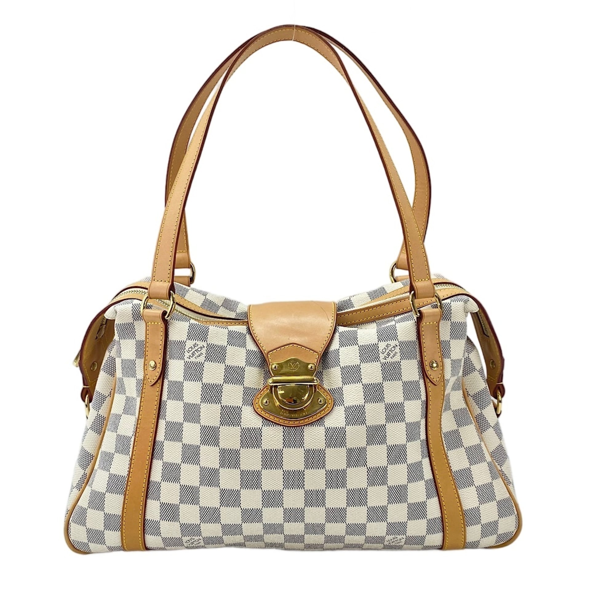 Louis Vuitton Damier Azur White Shoulder Bag (Pre-Owned)