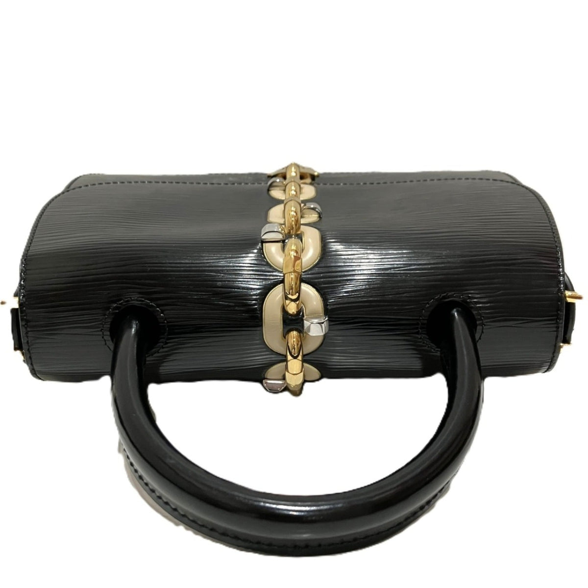 Louis Vuitton Black Leather Shoulder Bag (Pre-Owned)