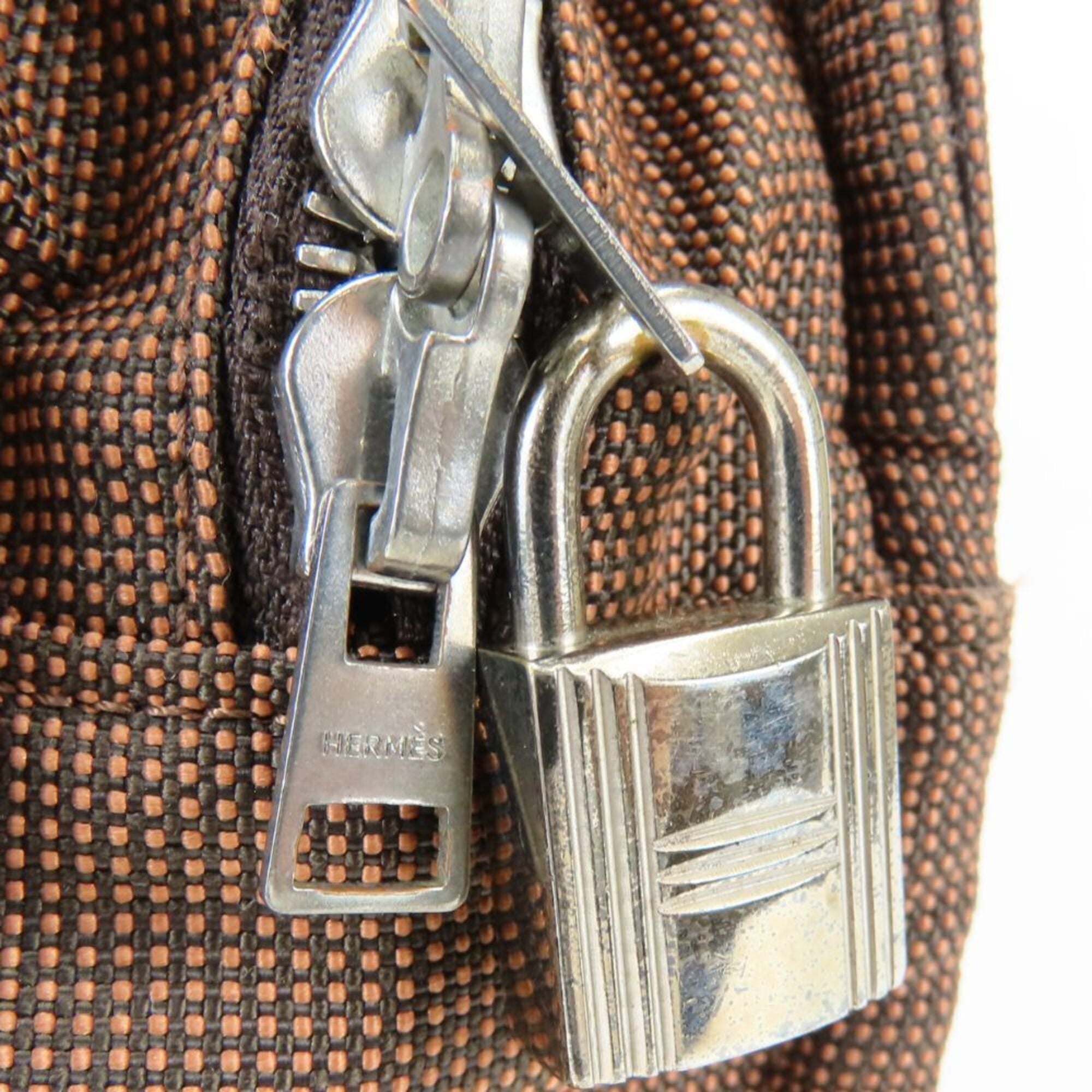 Hermes Brown Polyester Tote Bag (Pre-Owned)