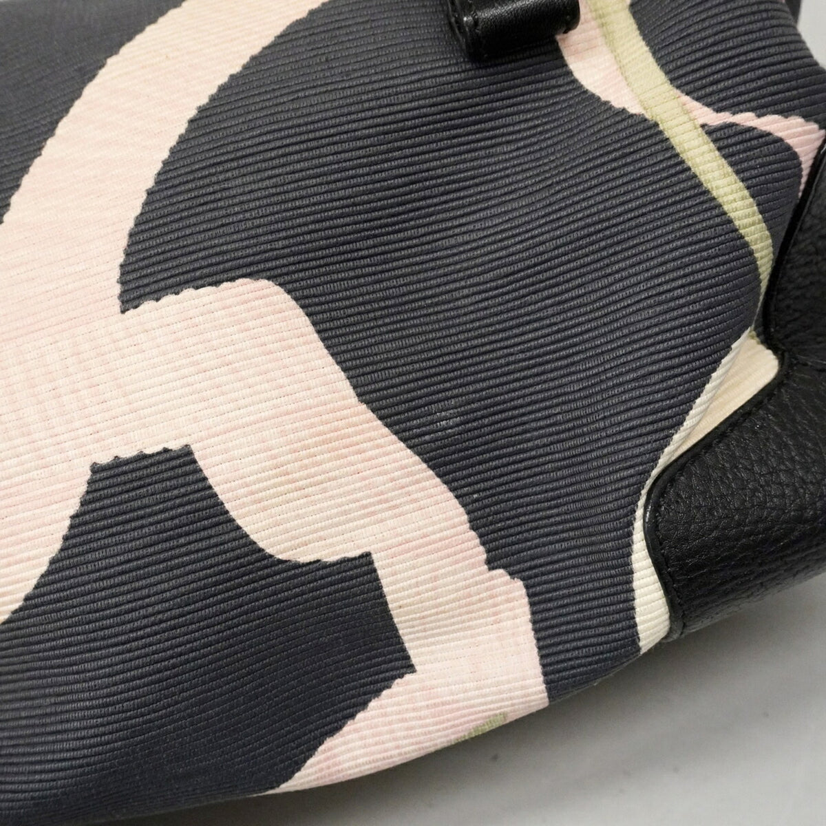 Salvatore Ferragamo Black Canvas Handbag (Pre-Owned)