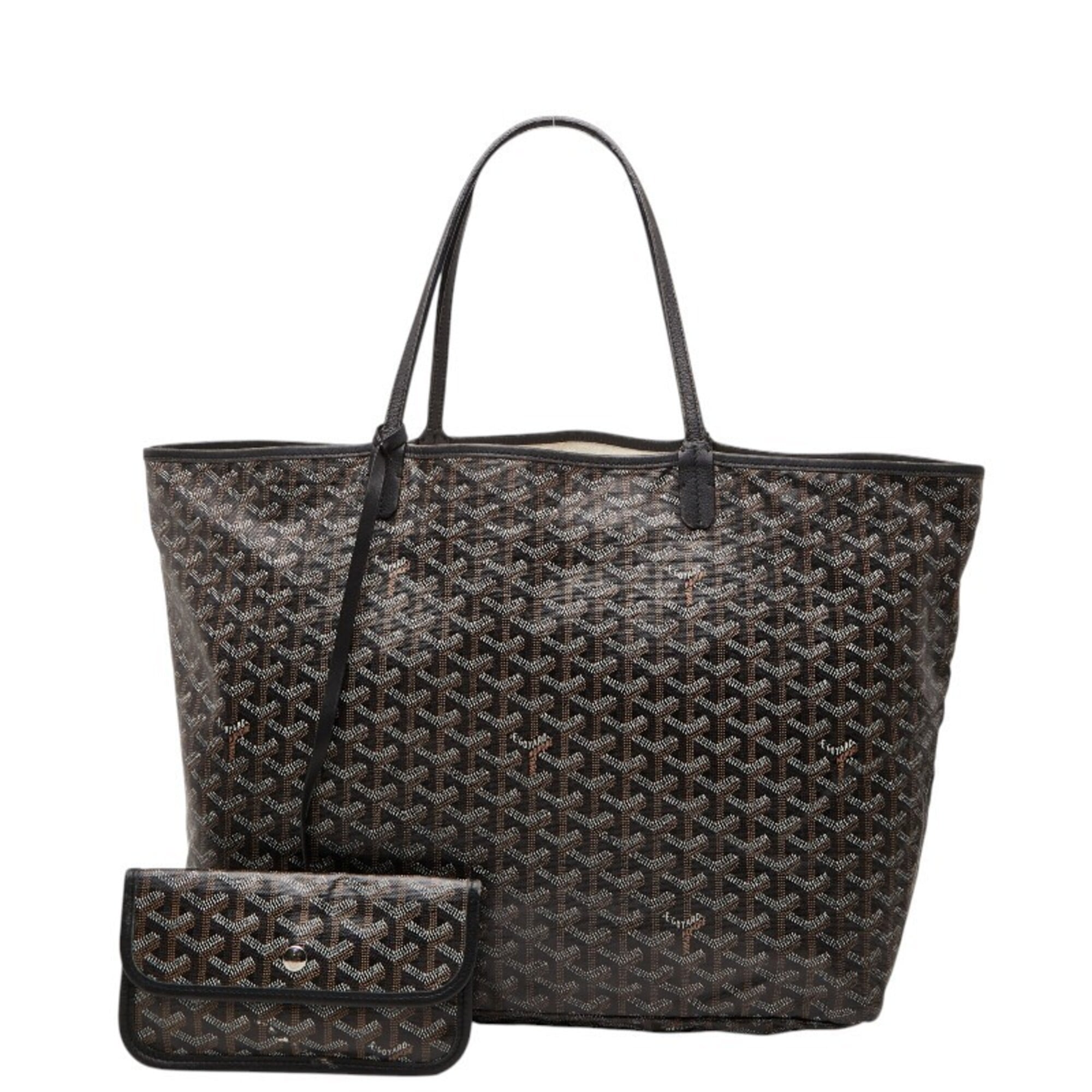 Goyard Black Brown Pvc Leather Pouch Shoulder Bag Tote Bag (Pre-Owned)