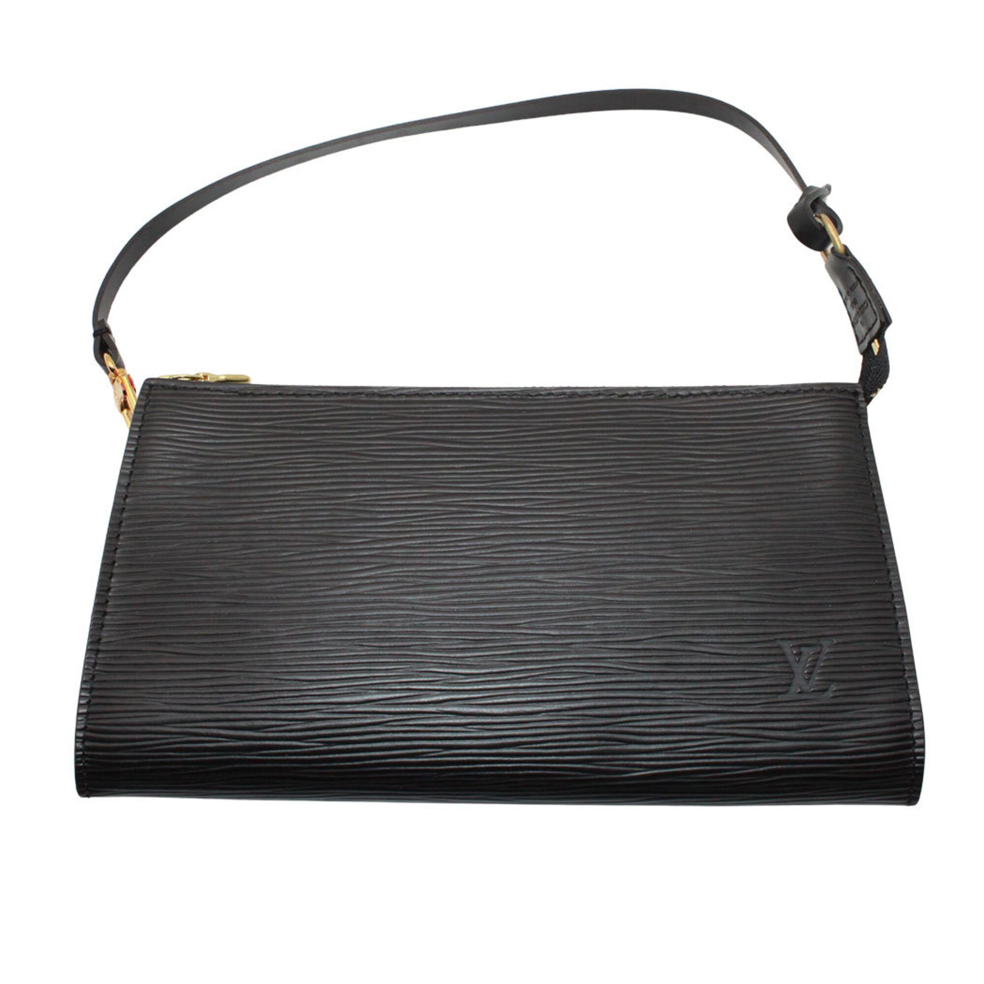 Louis Vuitton Black Noir Epi Leather Handbag Pochette Pouch (Pre-Owned)