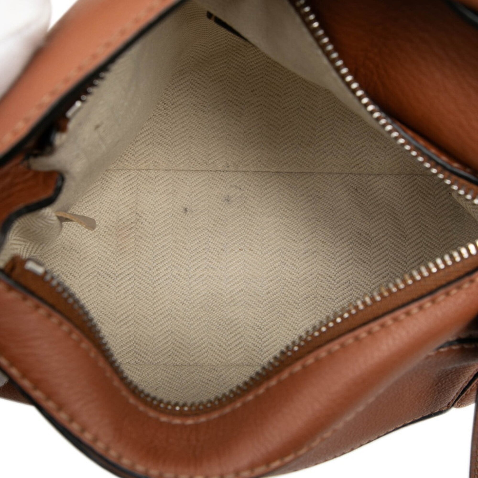 Loewe Brown Leather Handbag Shoulder Bag (Pre-Owned)