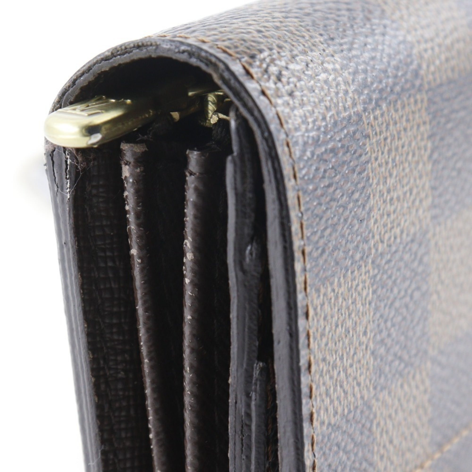 Louis Vuitton Damier Brown Damier Canvas Long Wallet (Bi-Fold) (Pre-Owned)