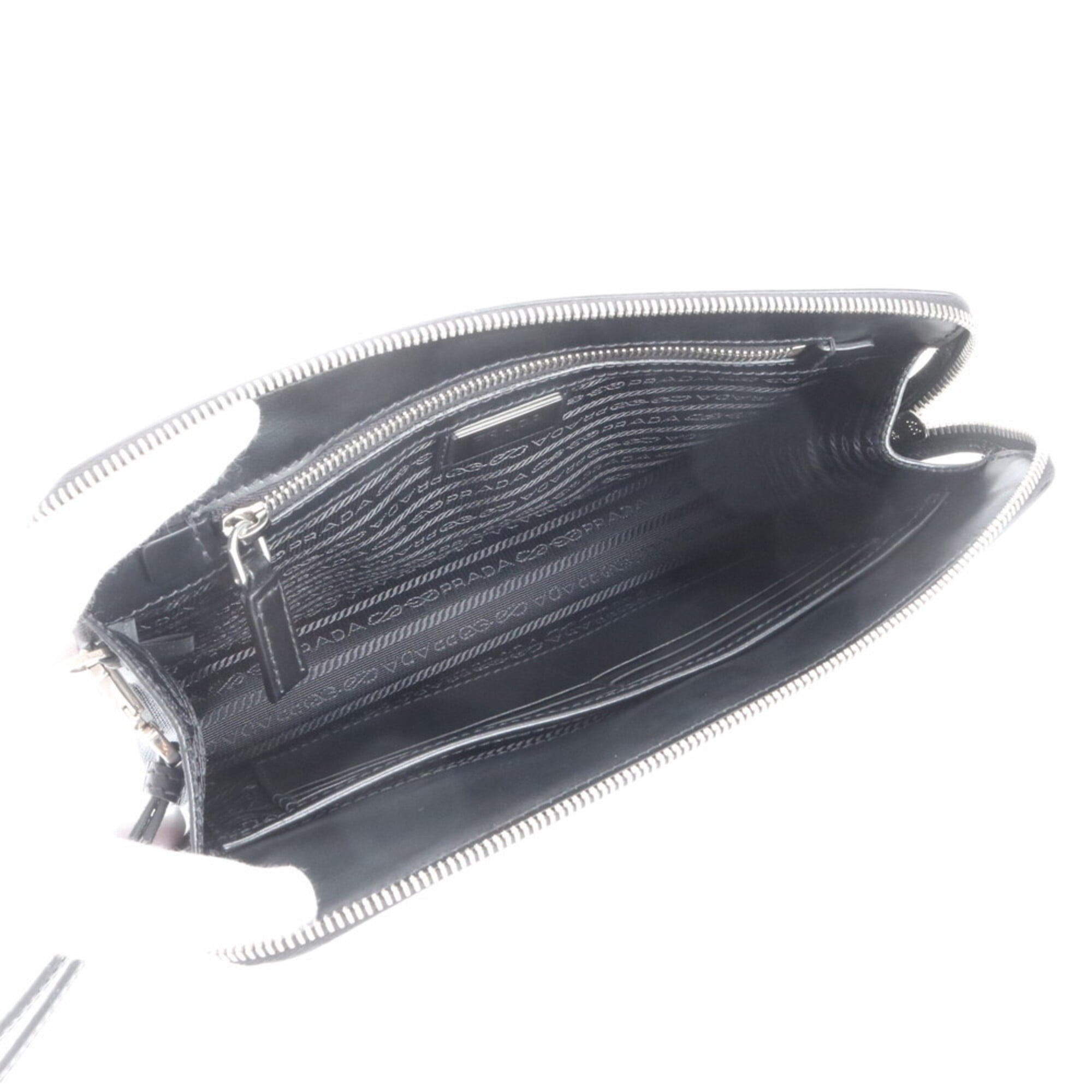 Prada Black Leather Handbag Pouch (Pre-Owned)